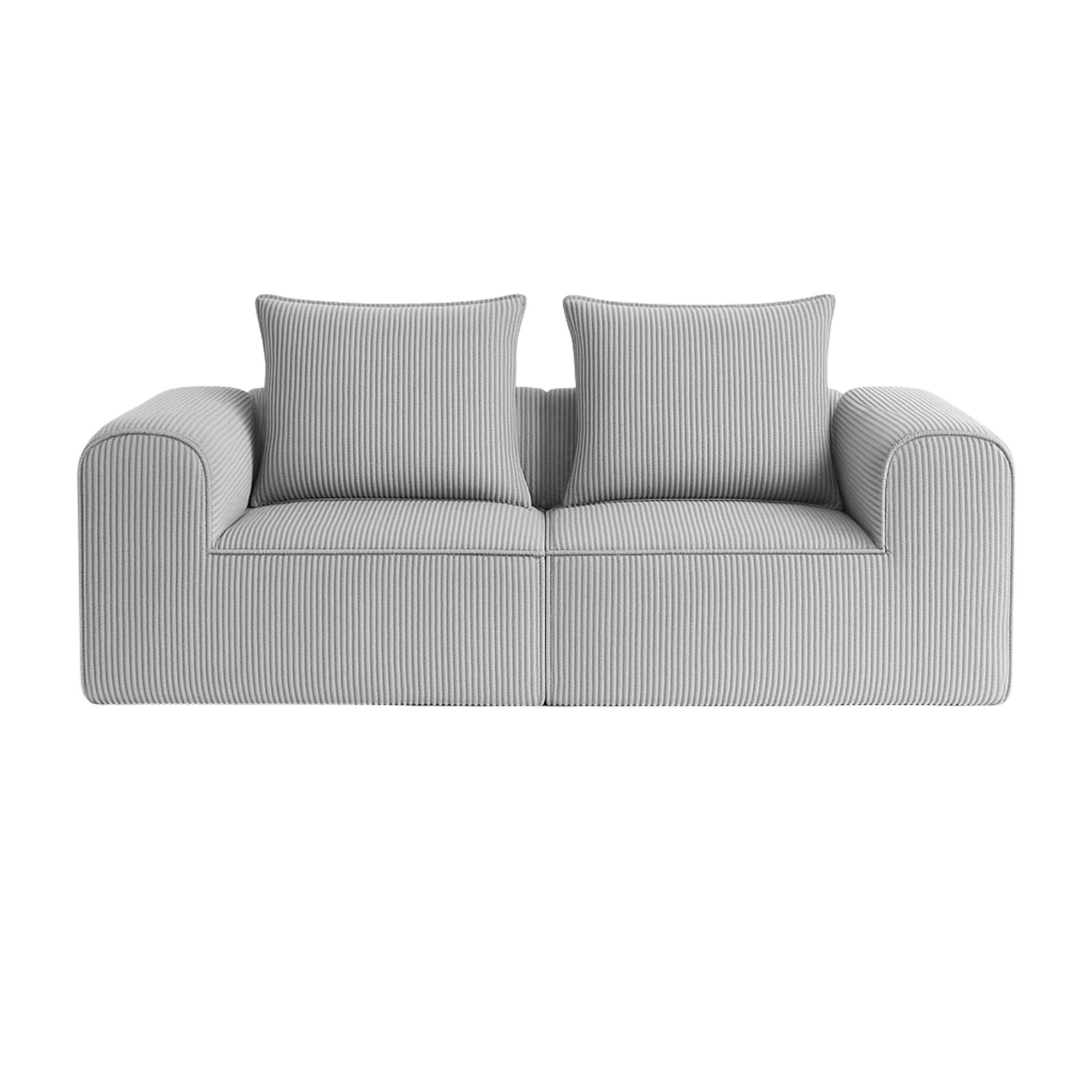 Sofa Loop 2 Cuerpos | Espuma comprimida | 194X57X97 Gris claro G13-2