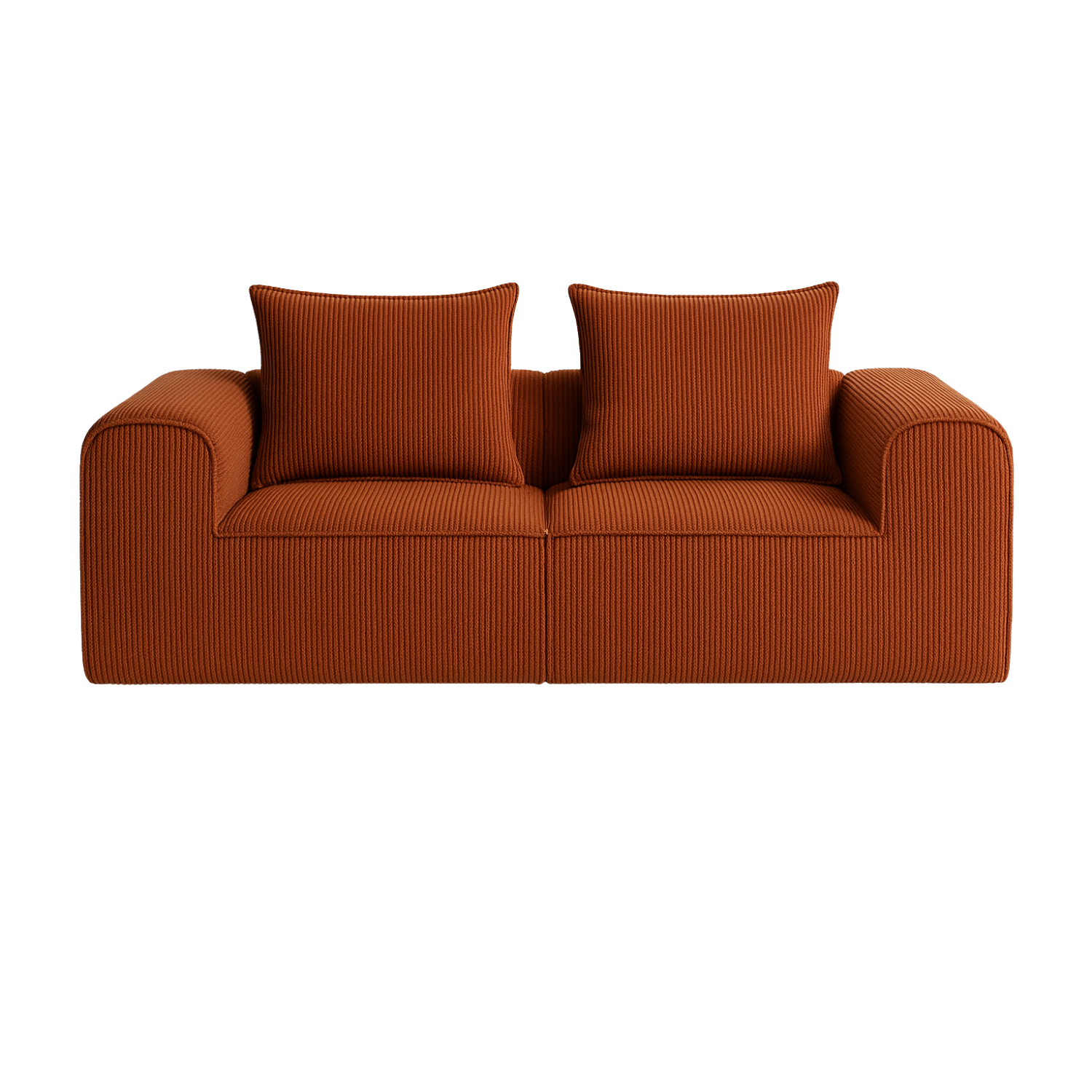 Sofa Loop 2 Cuerpos | Espuma comprimida | 194X57X97 Terracota T13-2