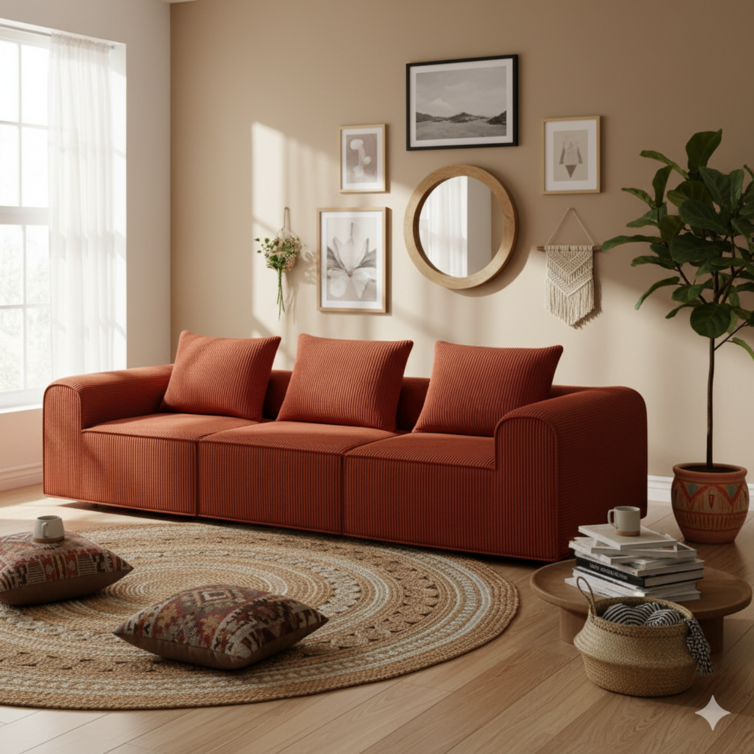 Sofa Loop 3 Cuerpos | Espuma Comprimida |270x58x97 L123-2