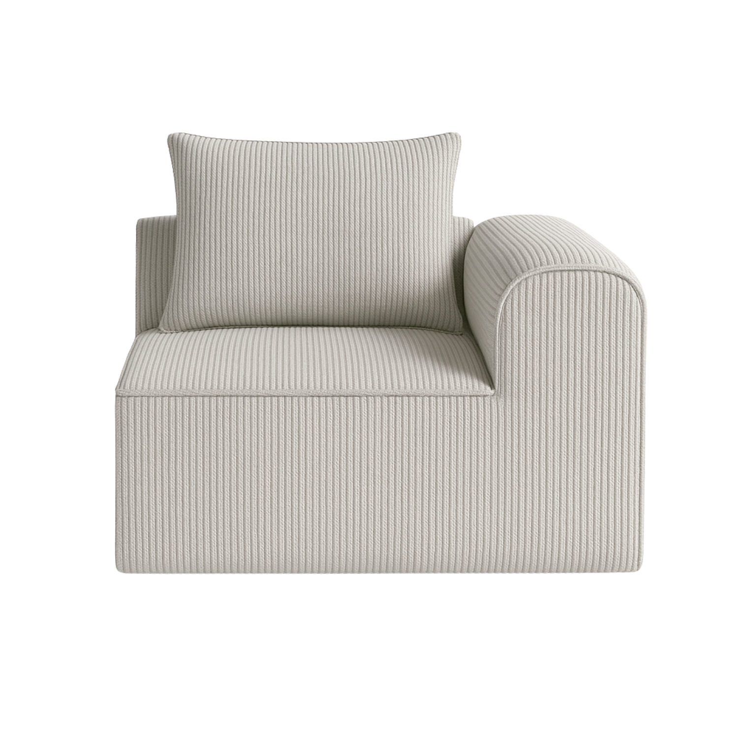 Sofa Loop Corner Derecho | Espuma Comprimida |97x58x97 Gris claro G3-2