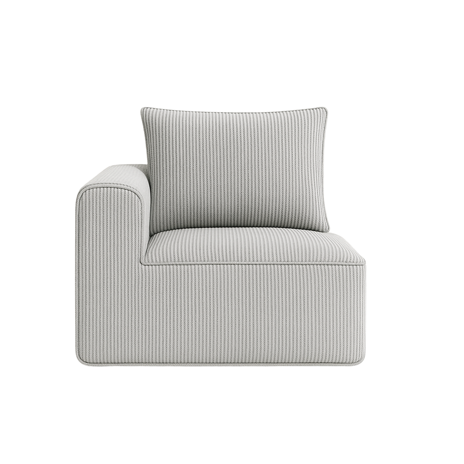 Sillón Loop Corner Izquierdo | Espuma Comprimida |97x58x97 Gris claro G1-2