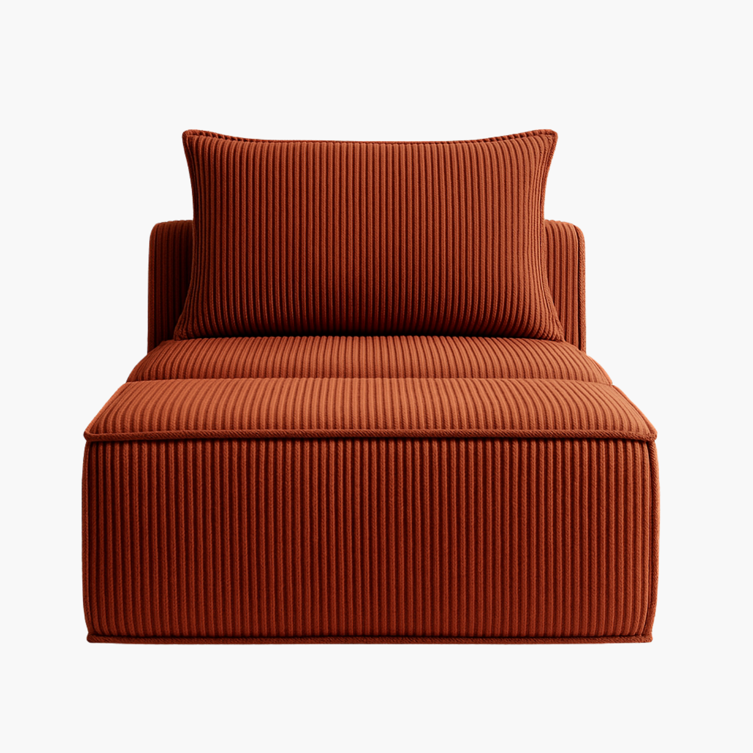 Sillon Loop 1 cuerpo + Pouf | Espuma comprimida - 76X57X167 Terracota T24-2