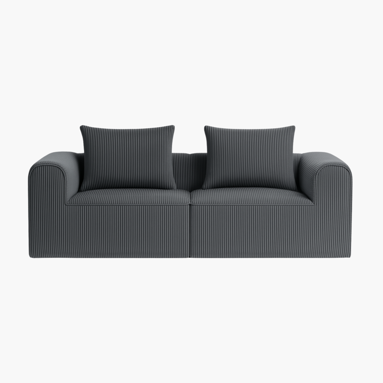 Sofa Loop 2 Cuerpos | Espuma Comprimida |194x58x97 Azul Grafito A13-2