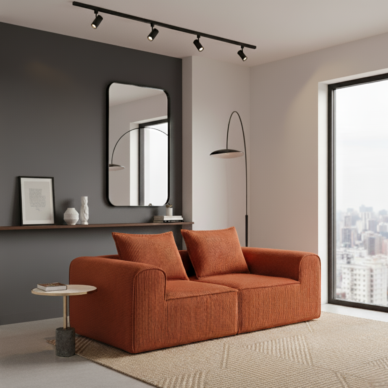 Sofa Loop 2 Cuerpos | Espuma Comprimida |194x58x97 L13-2