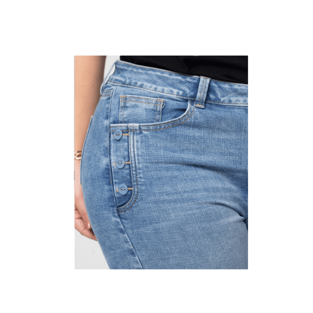 Jeans Capri Azul Claro Mujer Talla Grande – Colombiano P22125823-2