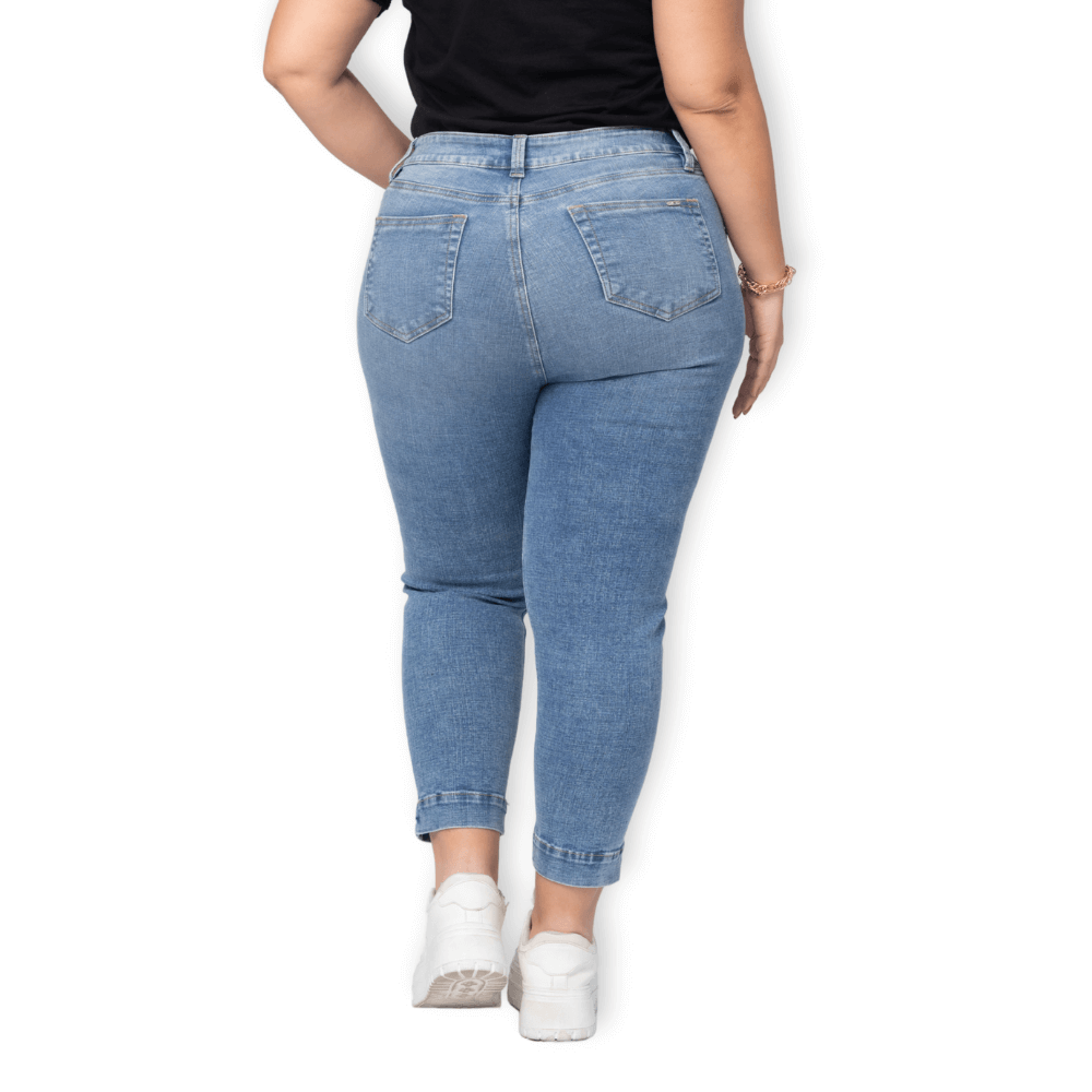 Jeans Capri Azul Claro Mujer Talla Grande – Colombiano P22125823-3