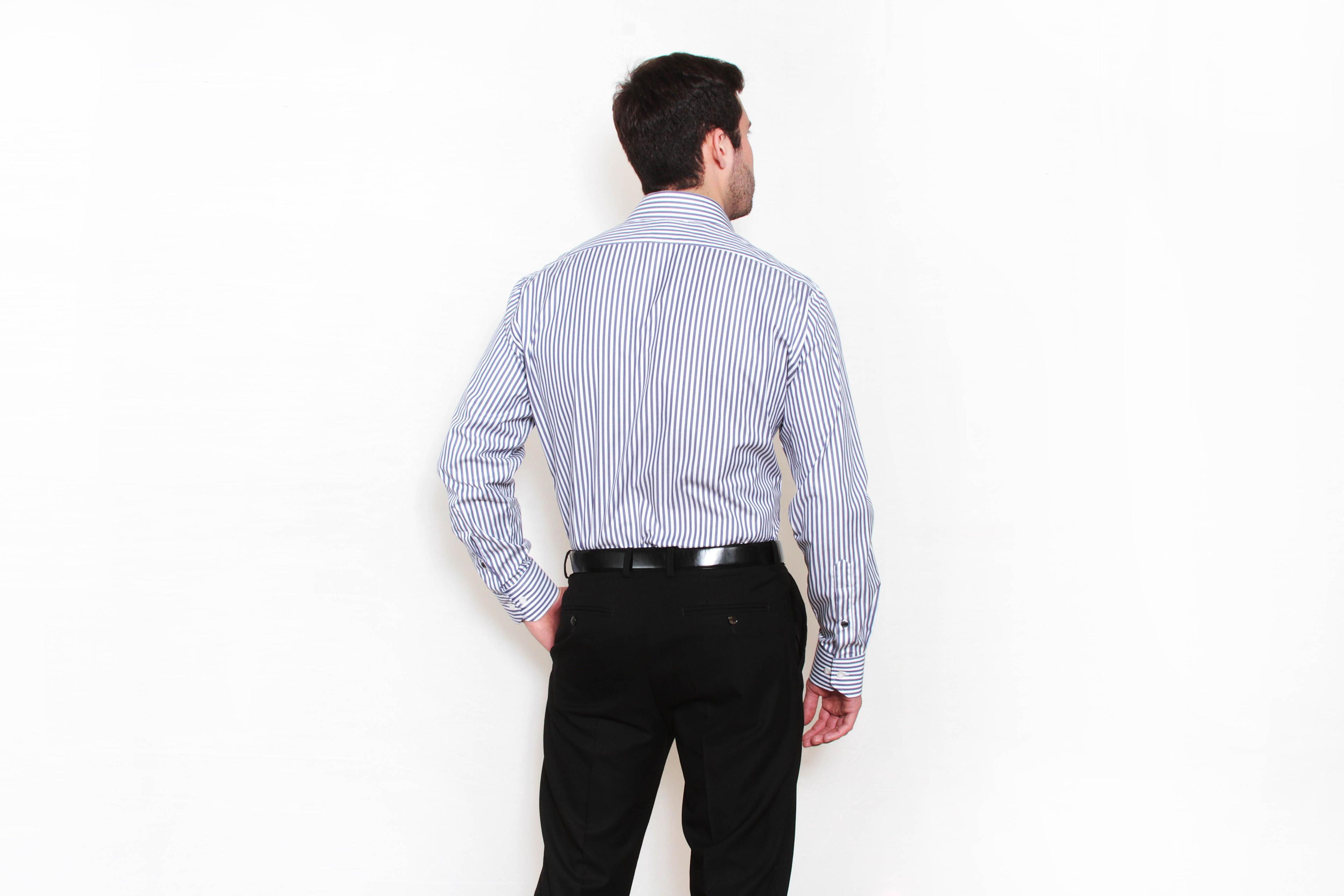 Camisa Premium Líneas Azul Petróleo-1