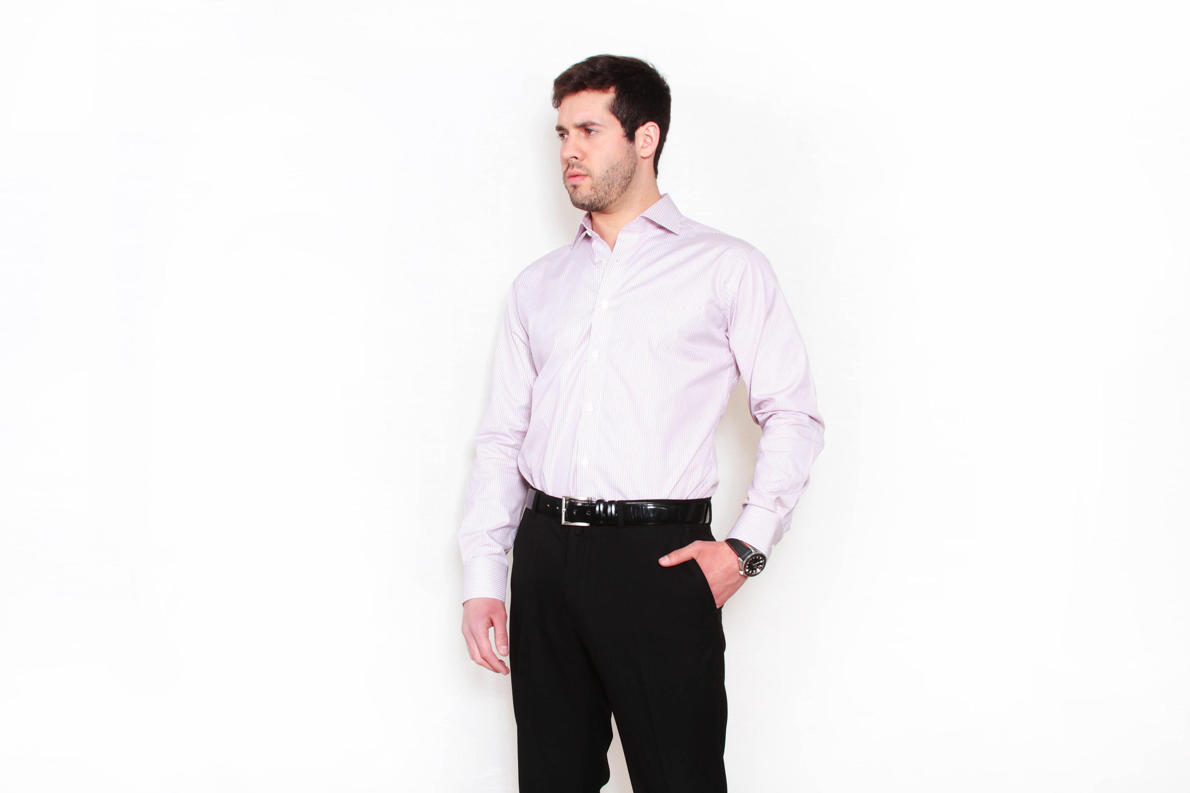 Camisa Premium Líneas Rojas y Grises-0