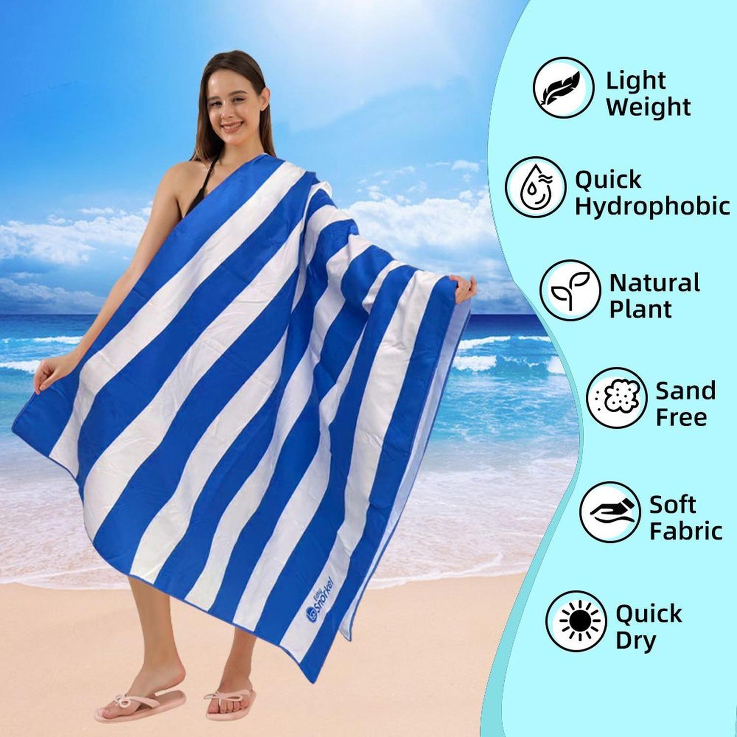 2 Toallas Xl De Microfibra 90x200 Cm Secado Rápido Playa Viaje-3