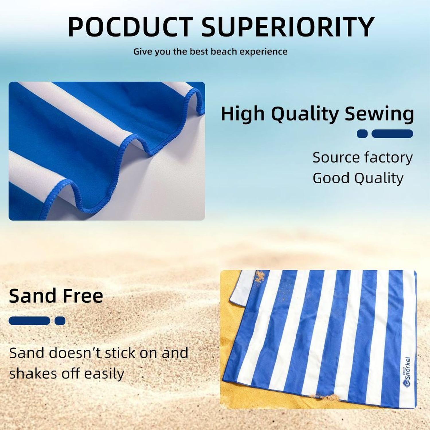 2 Toallas Xl De Microfibra 90x200 Cm Secado Rápido Playa Viaje-4