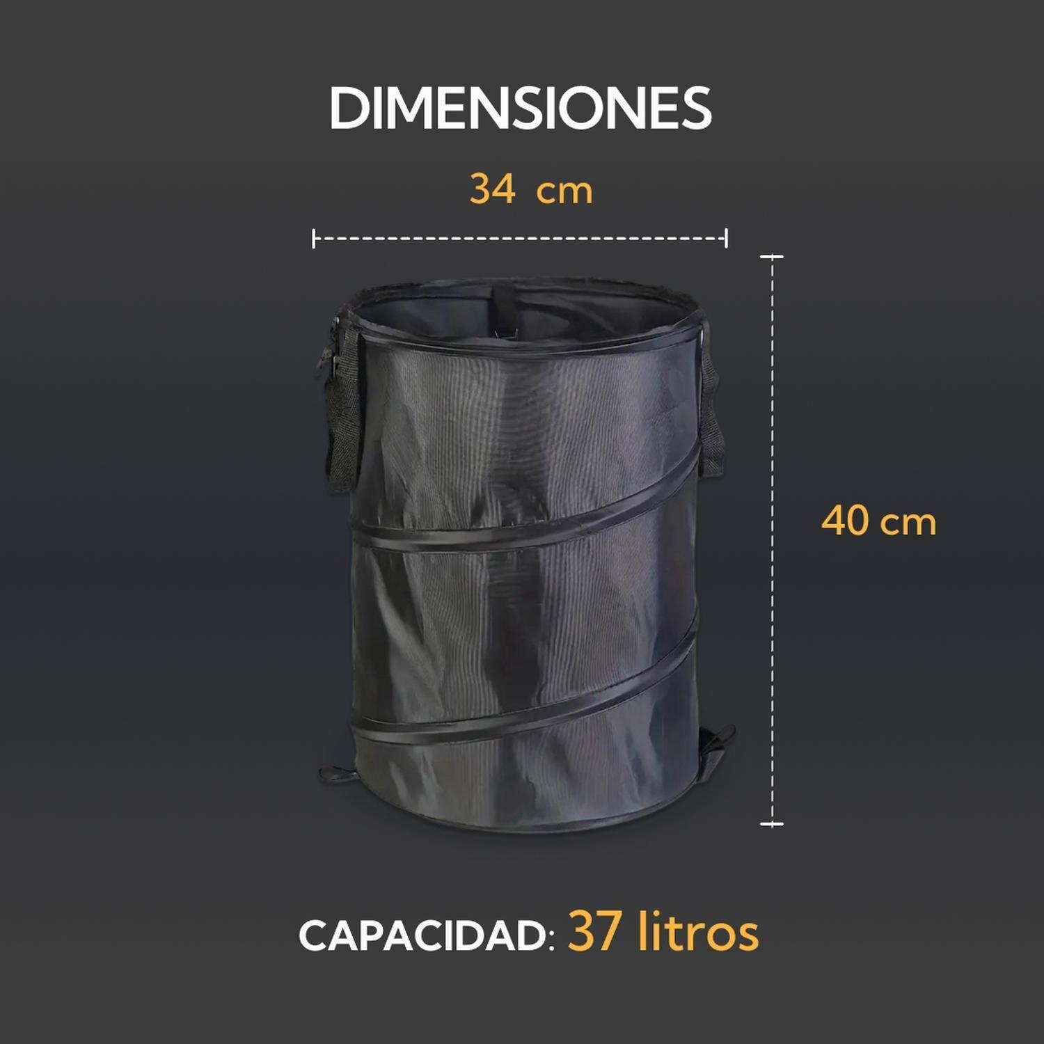 Canasto Ropa Sucia Plegable Multiuso Negro 130 Unidades-2