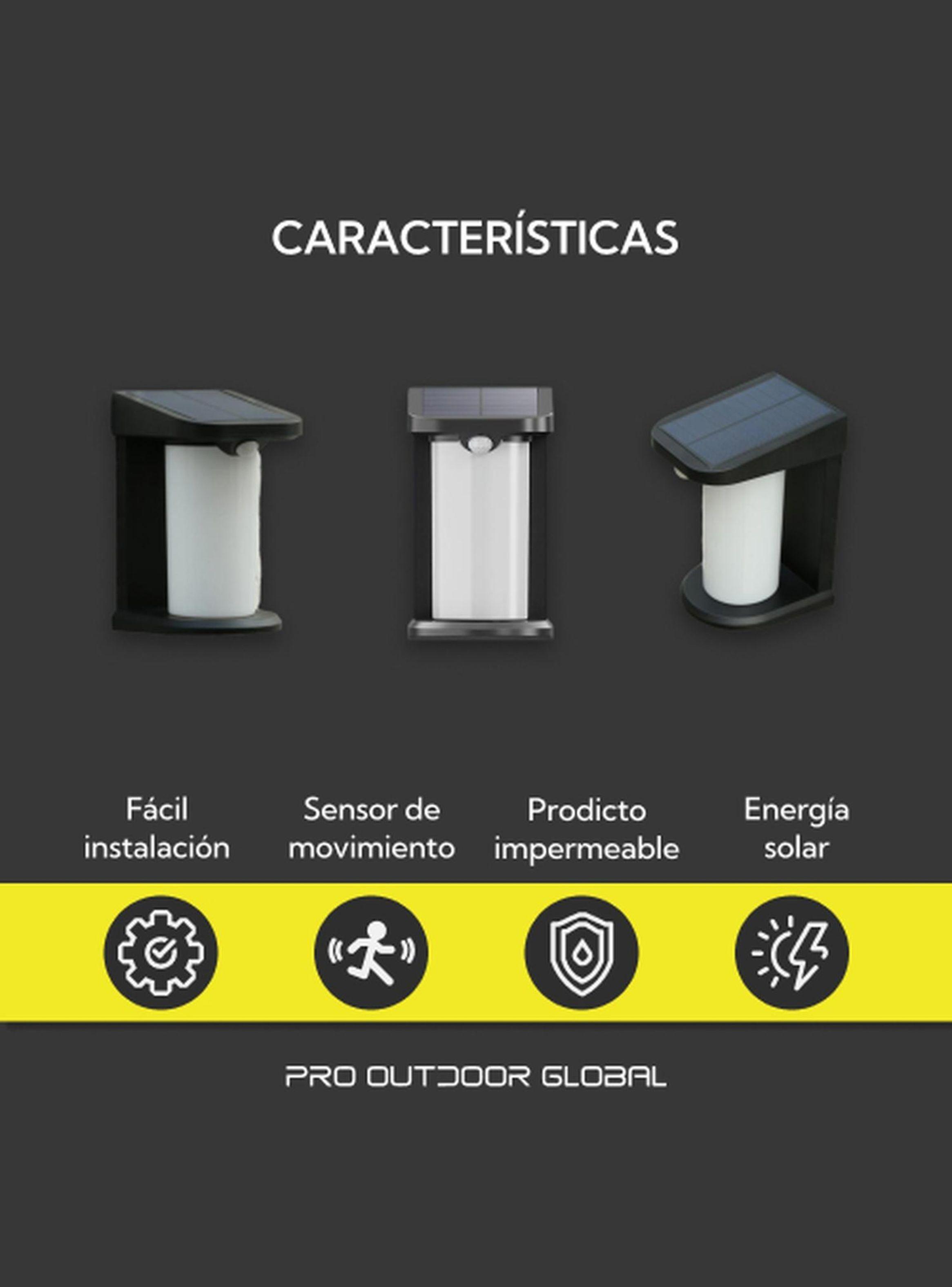 Aplique Solar Vertical Contra Agua Con Base Con Sensor Movimiento-4