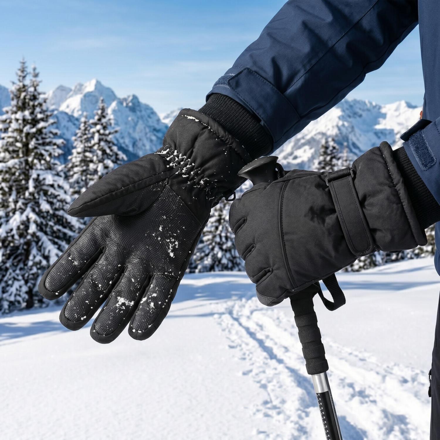 Guantes De Nieve Térmicos Impermeables Touchscreen Para Ski Snowboard Invierno-1