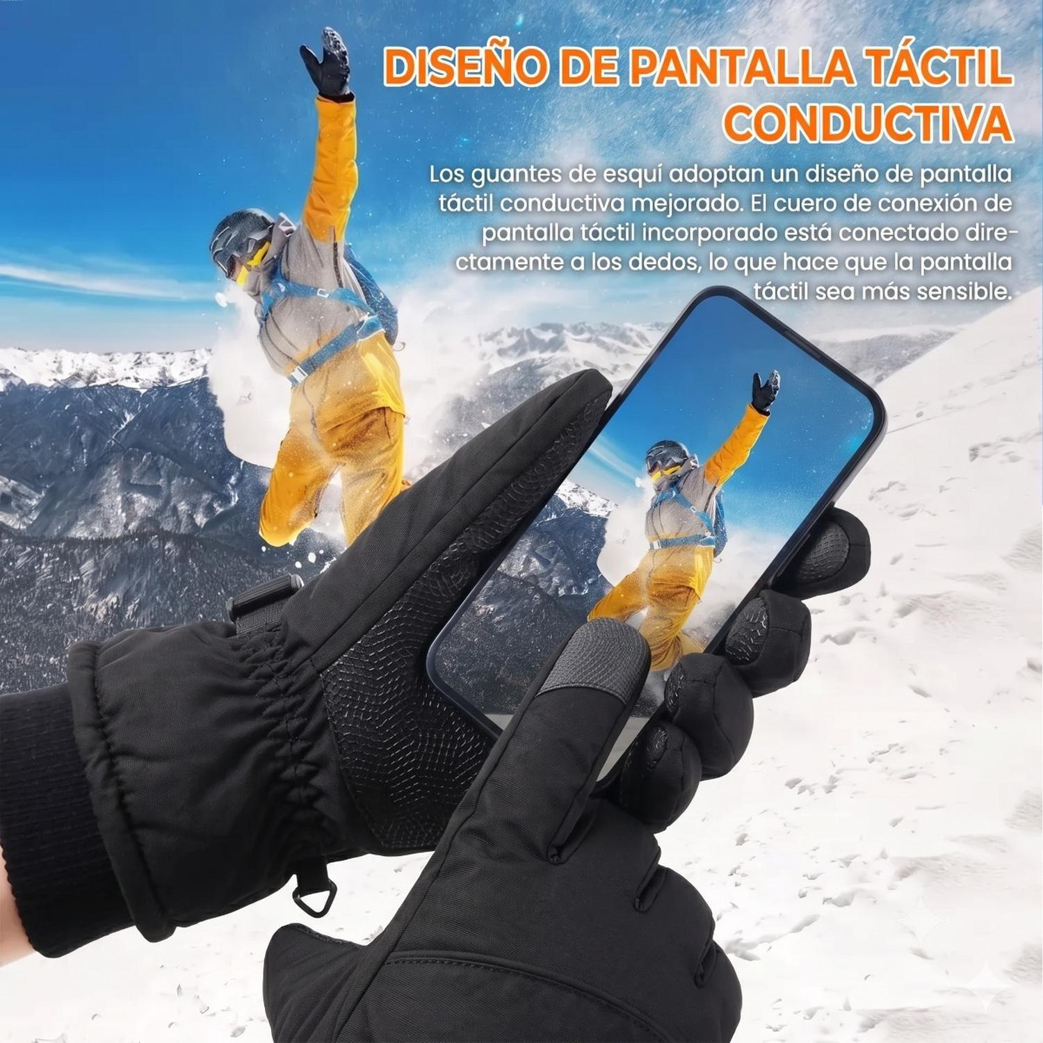Guantes De Nieve Térmicos Impermeables Touchscreen Para Ski Snowboard Invierno-2