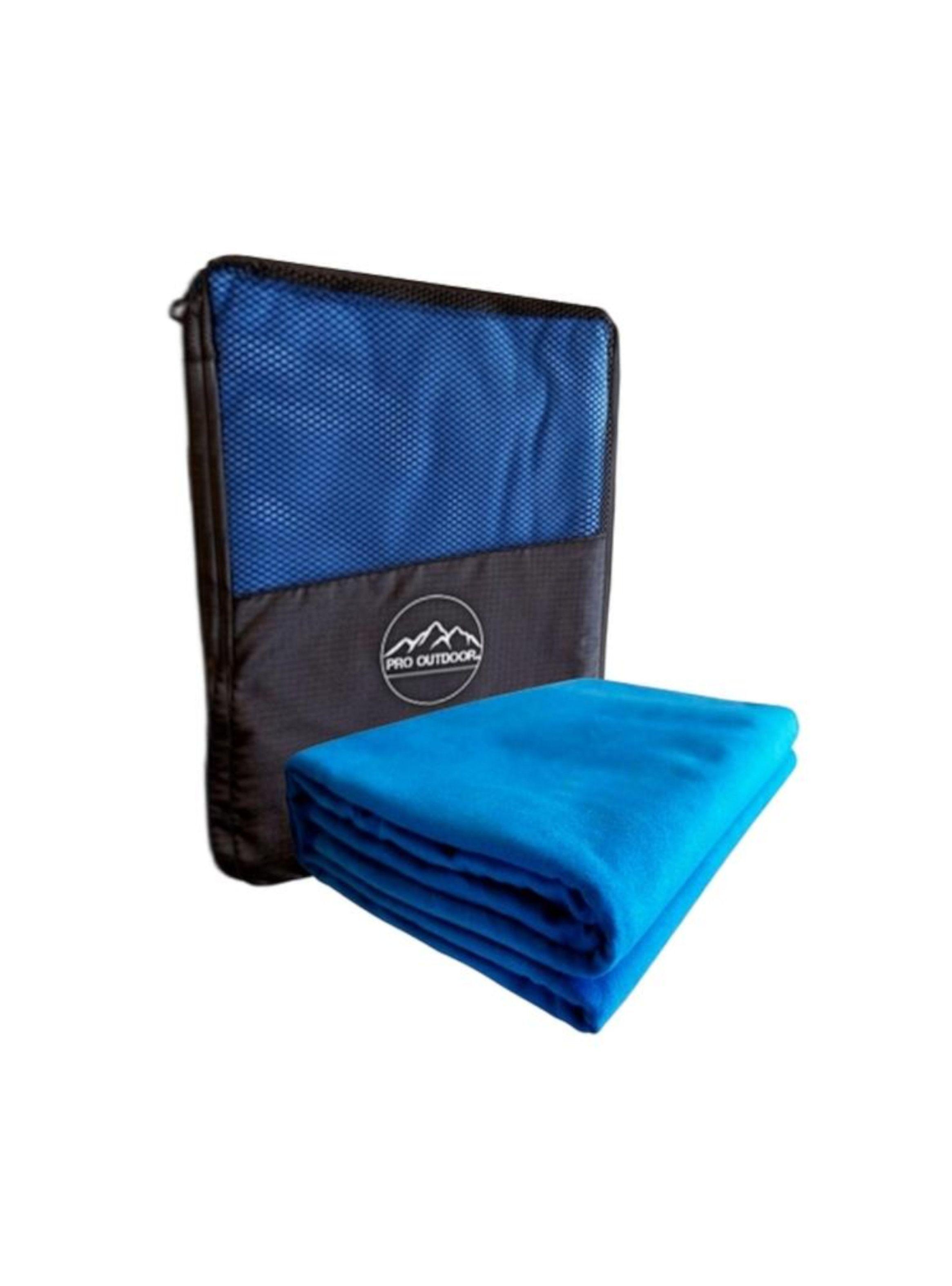 Pack Toallon y Toalla Microfibra Suede Azul-2