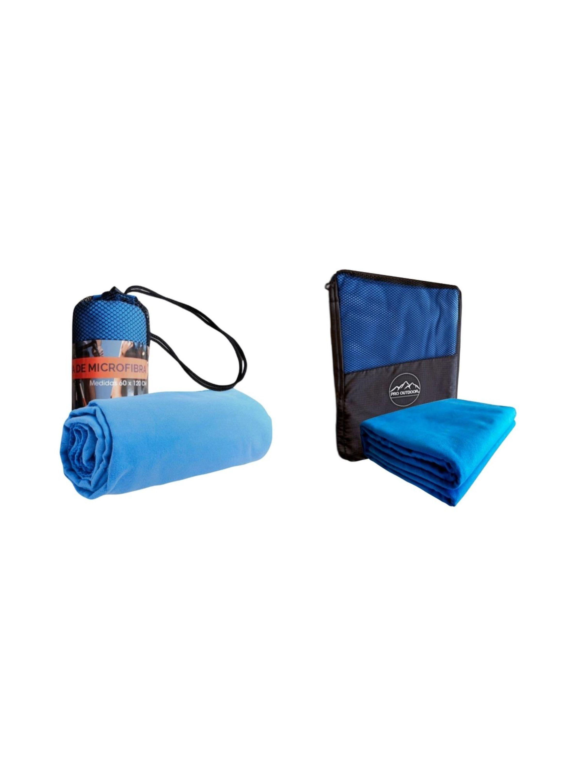 Pack Toallon y Toalla Microfibra Suede Azul-0