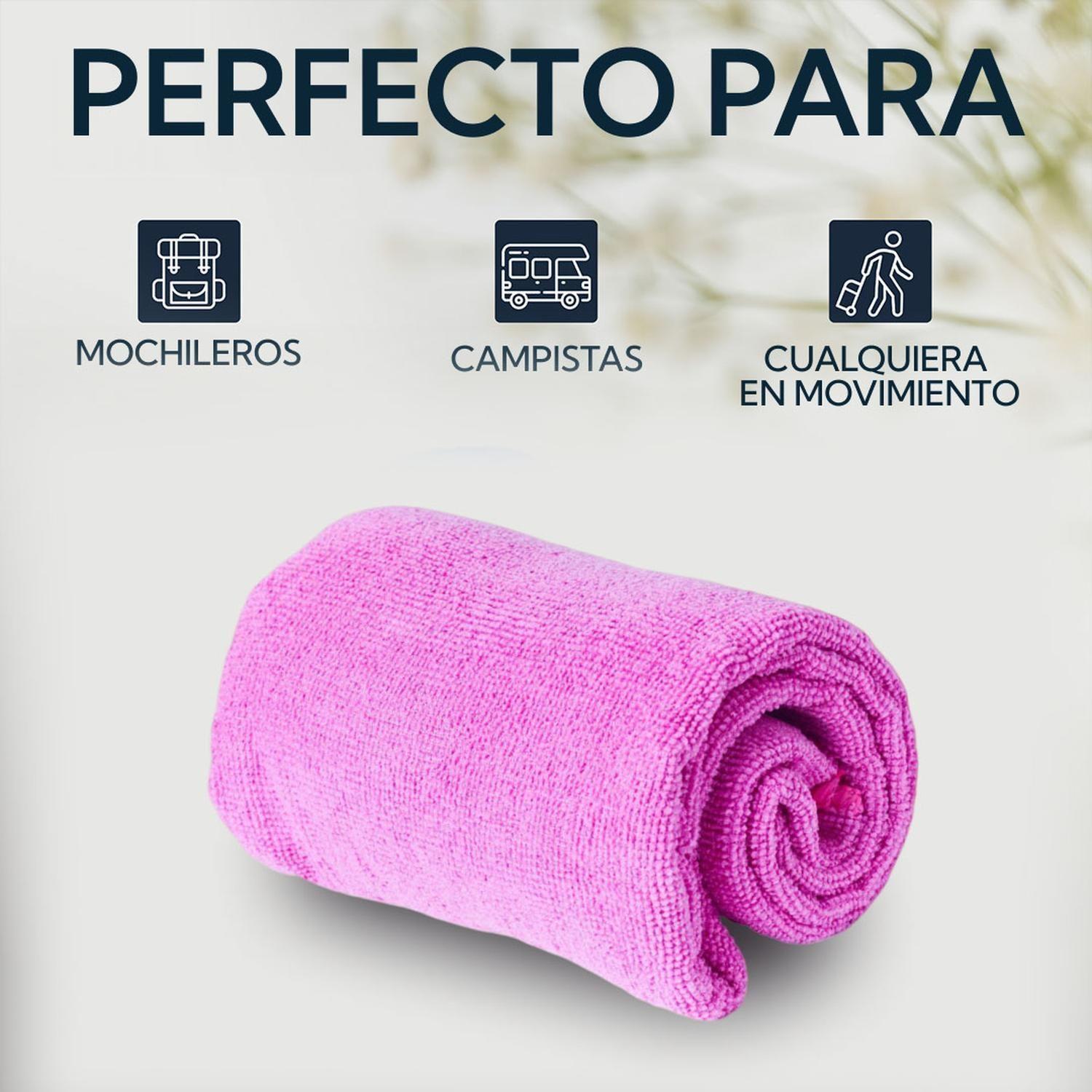 Toalla Microfibra Terry Morada-5