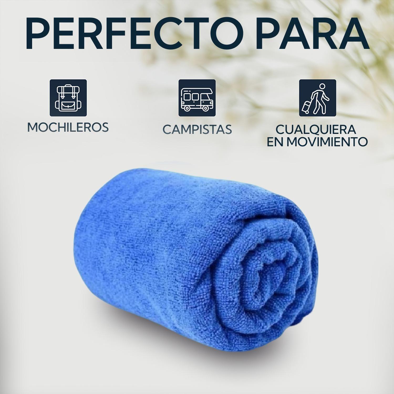 Toalla Microfibra Terry Azul-5