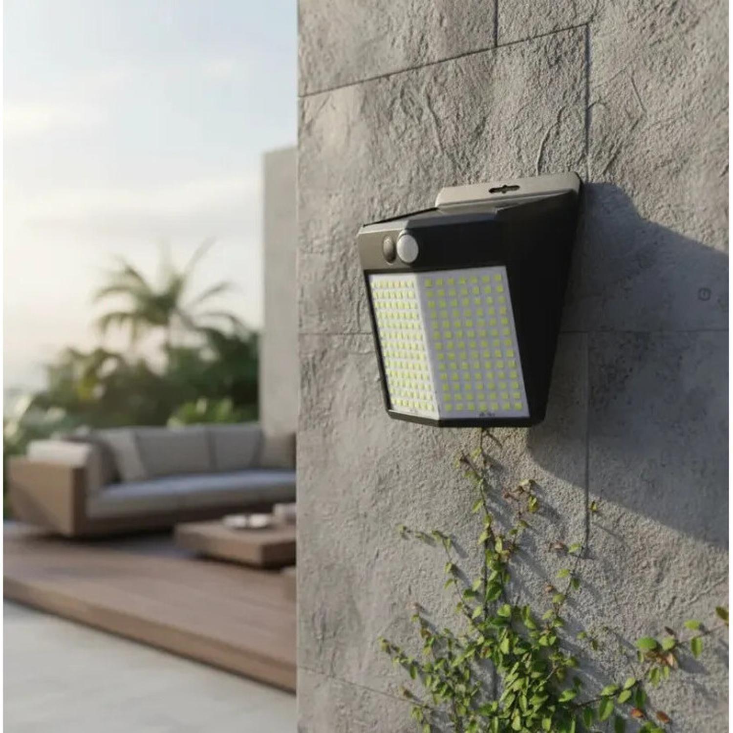 Pack 4 Aplique 196 Led Solar Contra Agua-1