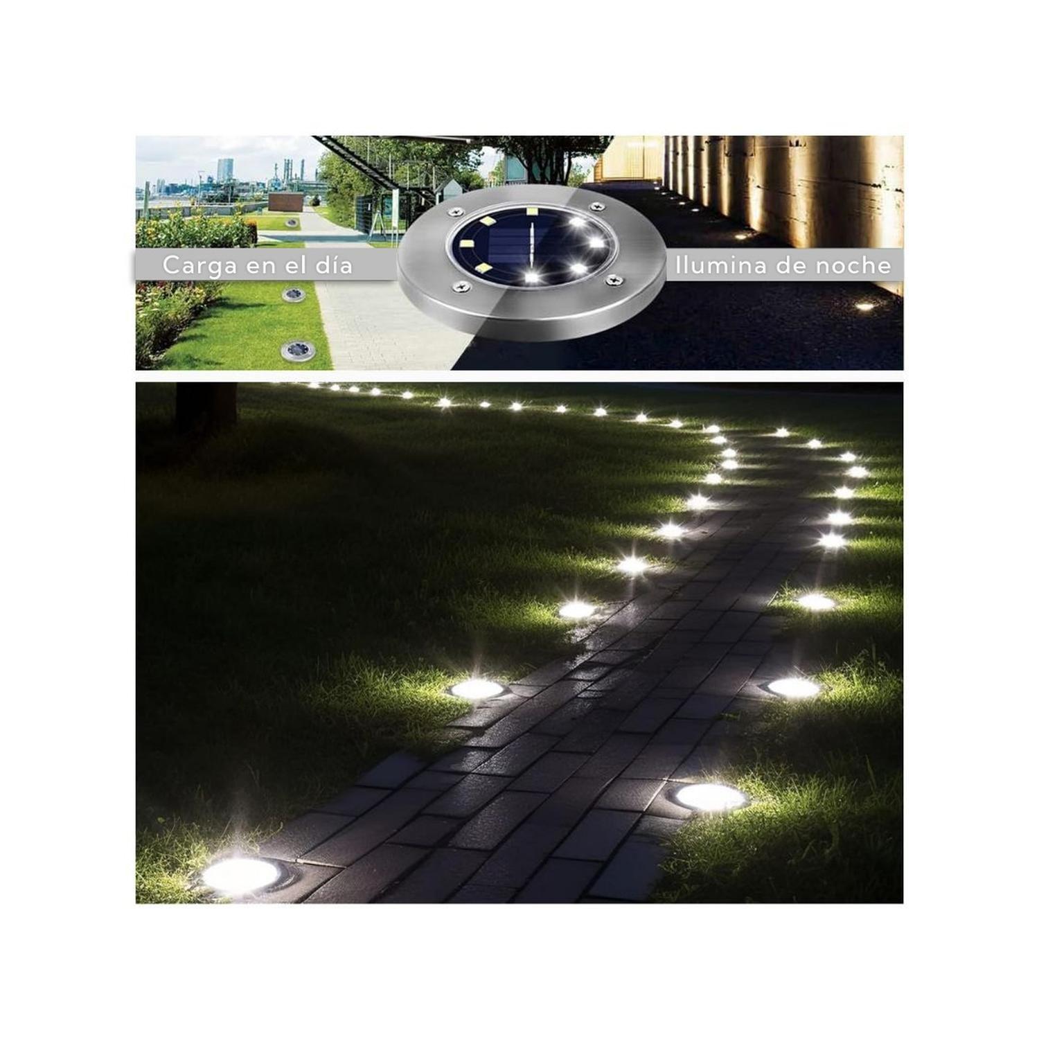 4 Luces Led Solar Para Suelo Contra Agua-6