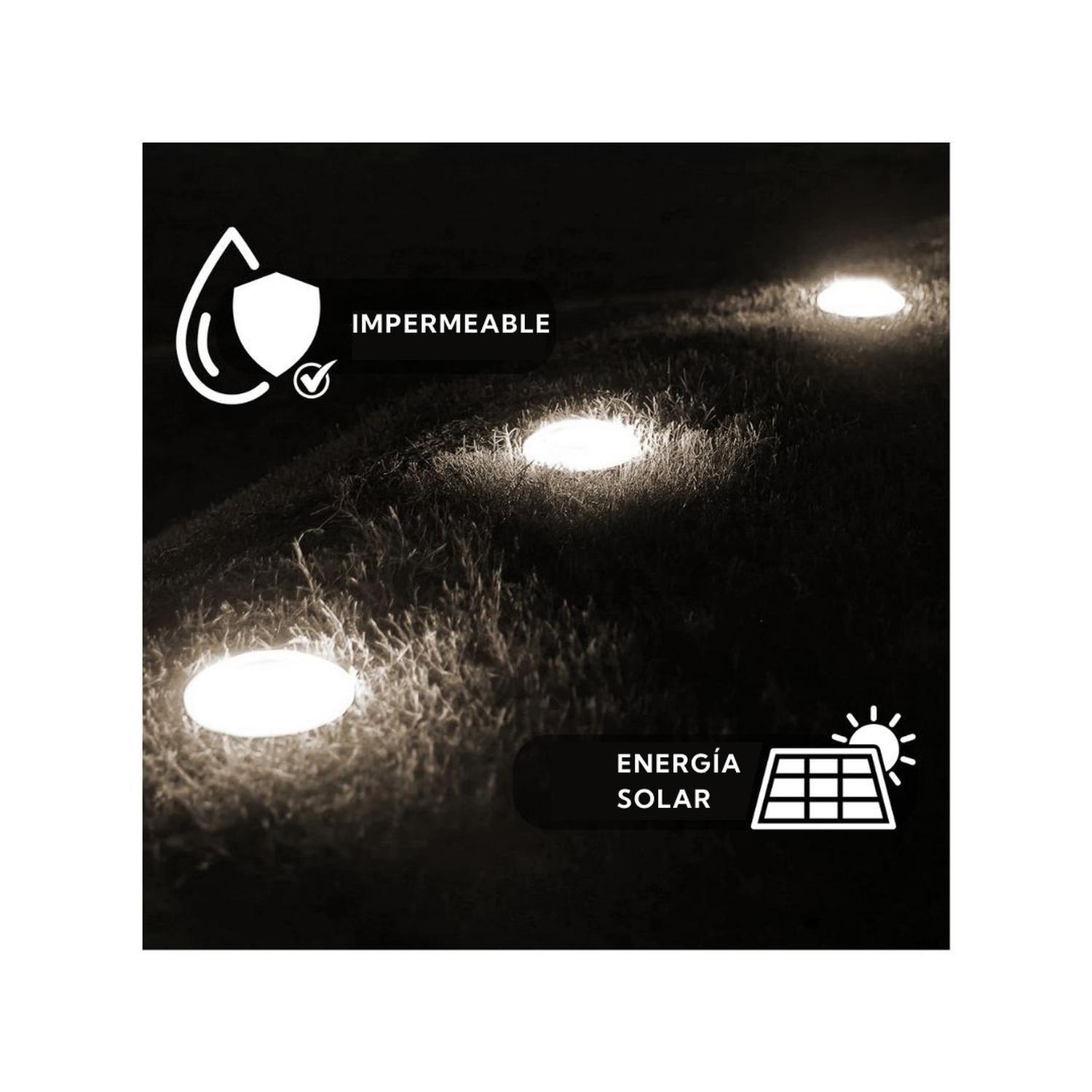 4 Luces Led Solar Para Suelo Contra Agua-8