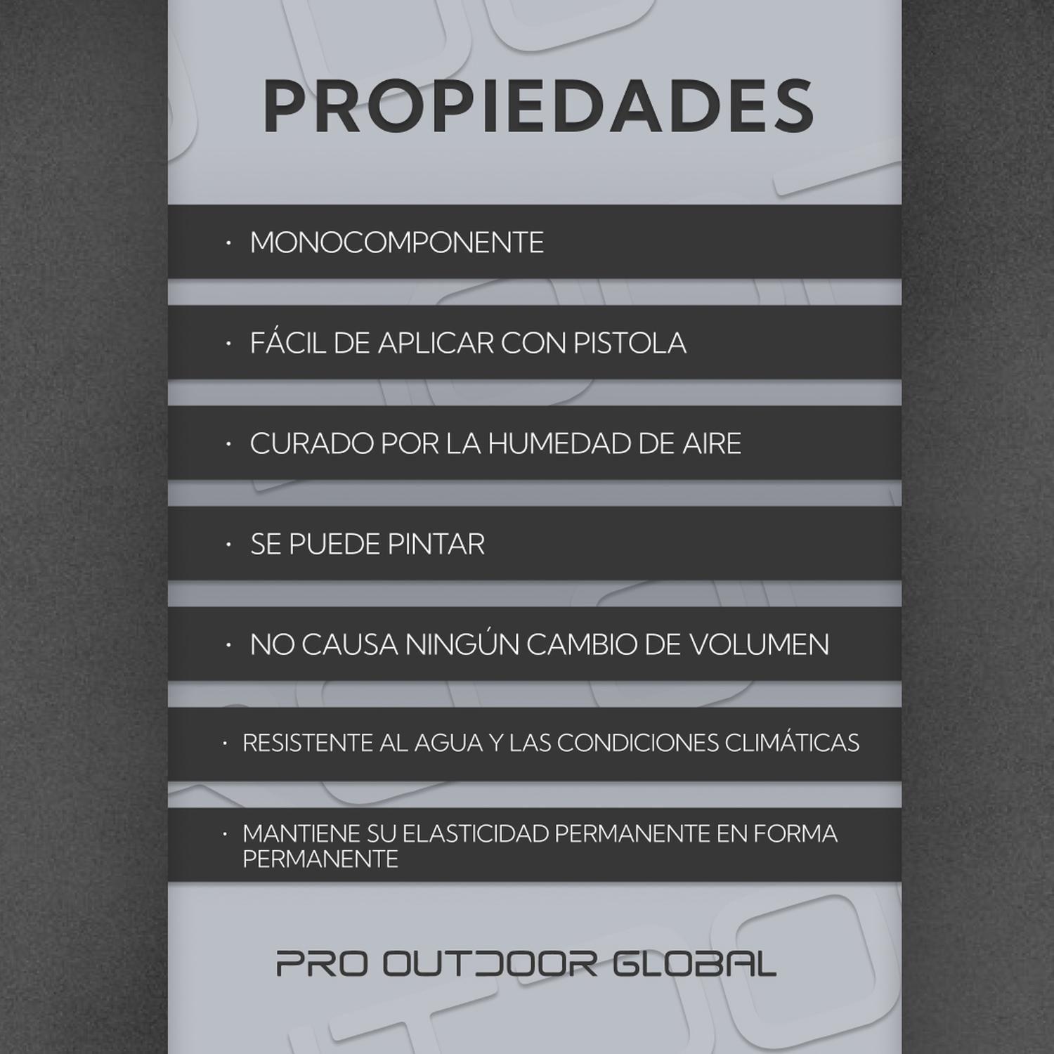 Sellador y Adhesivo Poliuretano PU 40 600 ML Pintable Gris-2