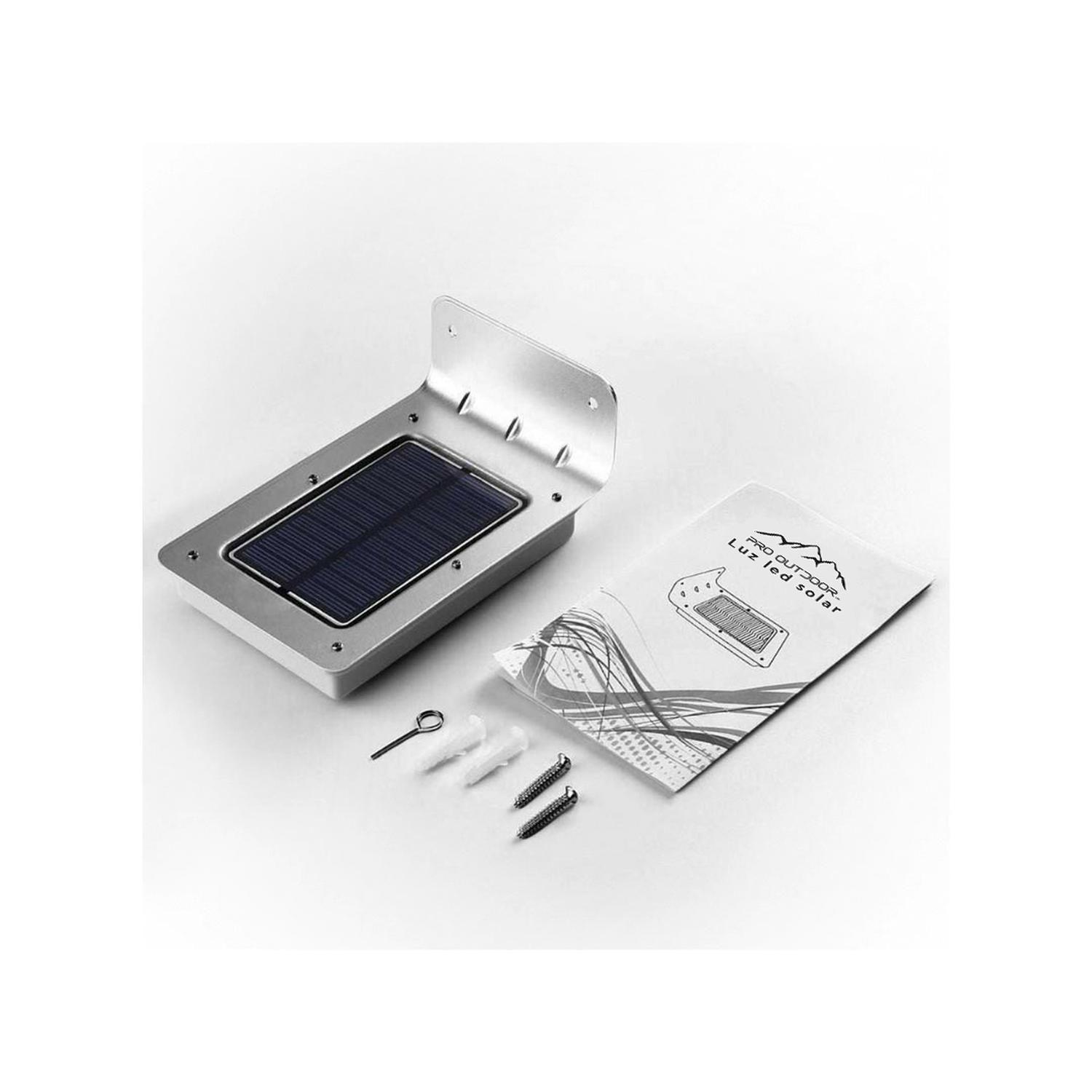 Aplique Luz Led Solar Con Sensor De Movimiento Contra Agua-1