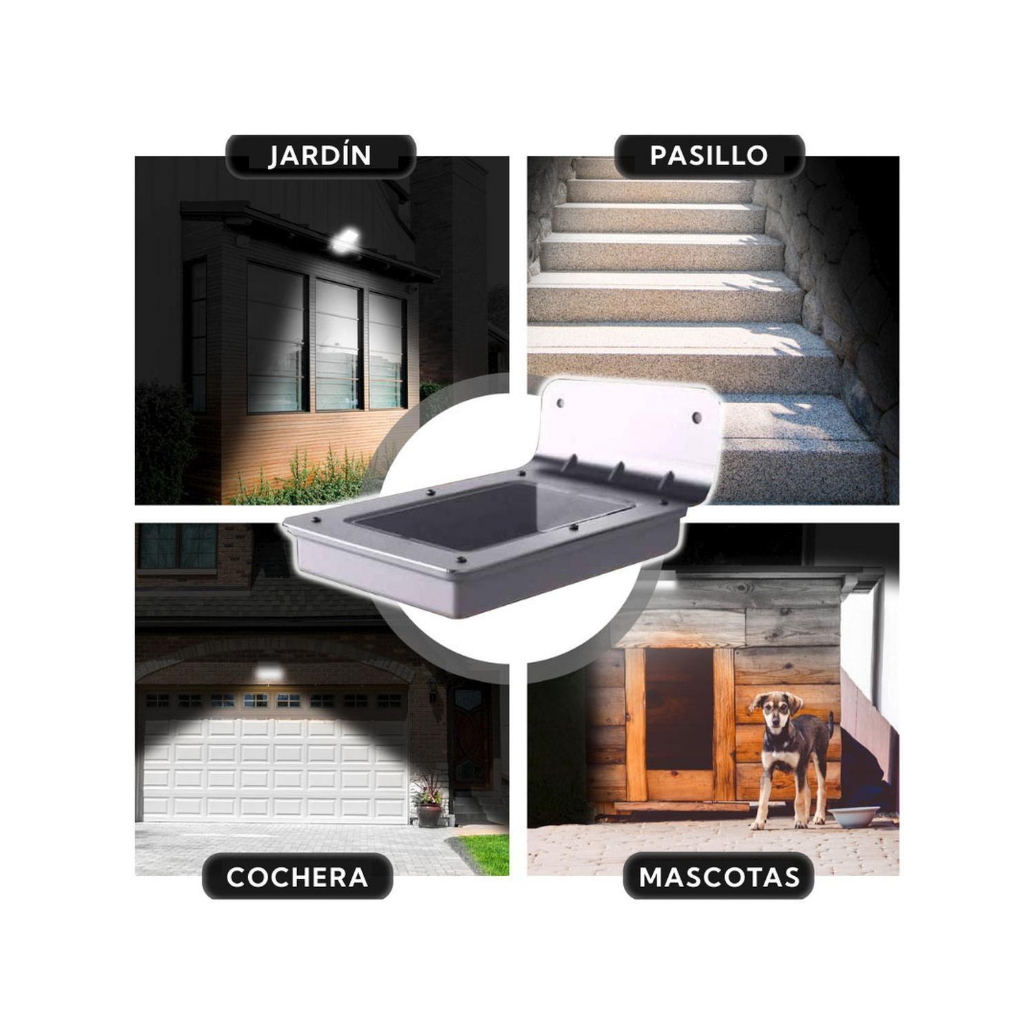 Aplique Luz Led Solar Con Sensor De Movimiento Contra Agua-3