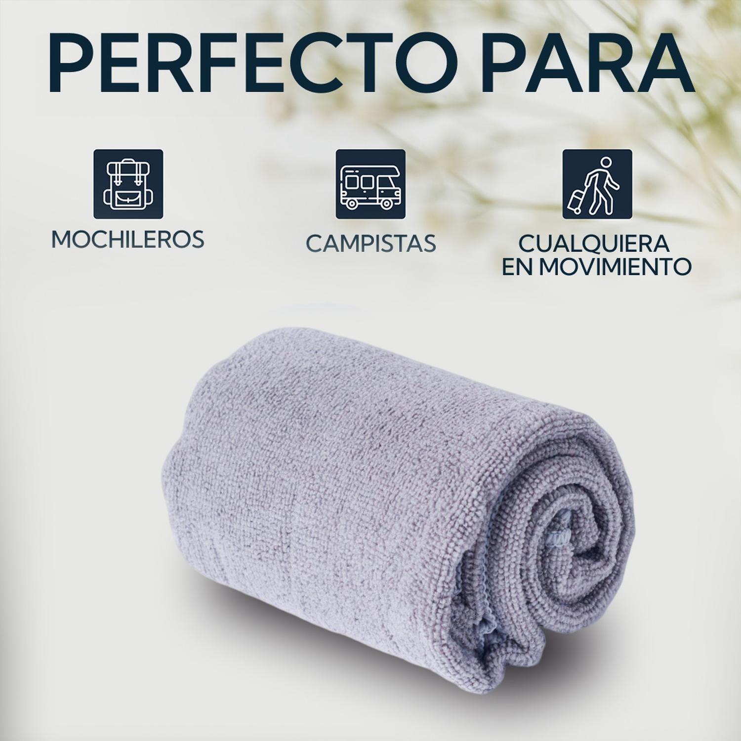 Toalla Microfibra Terry Gris-5
