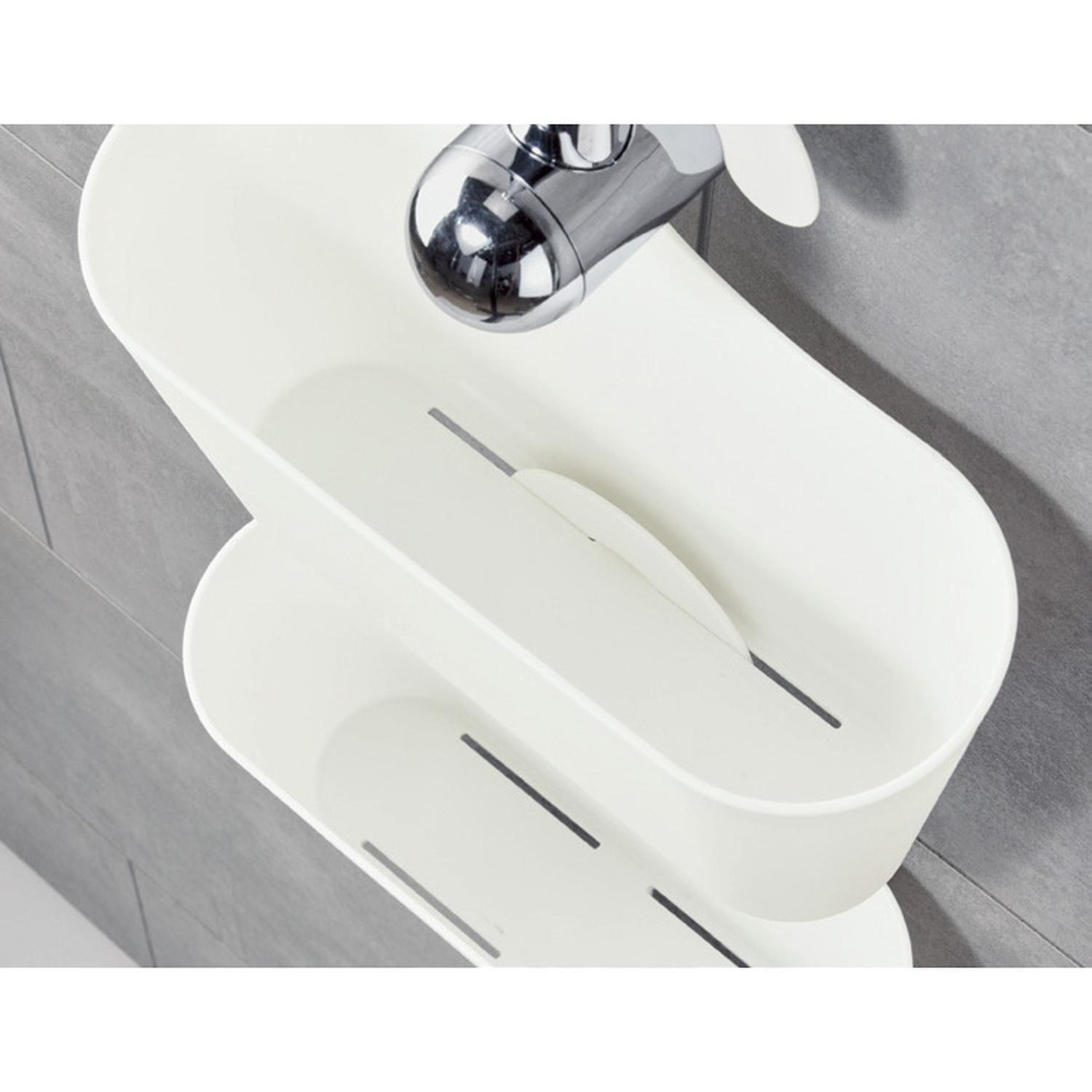 Canasto Plástico Baño Blanco-5