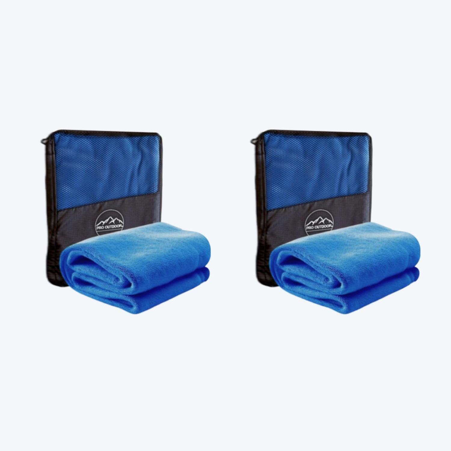 Toalla Extra Grande Microfibra Terry Azul 2 Unidades-0