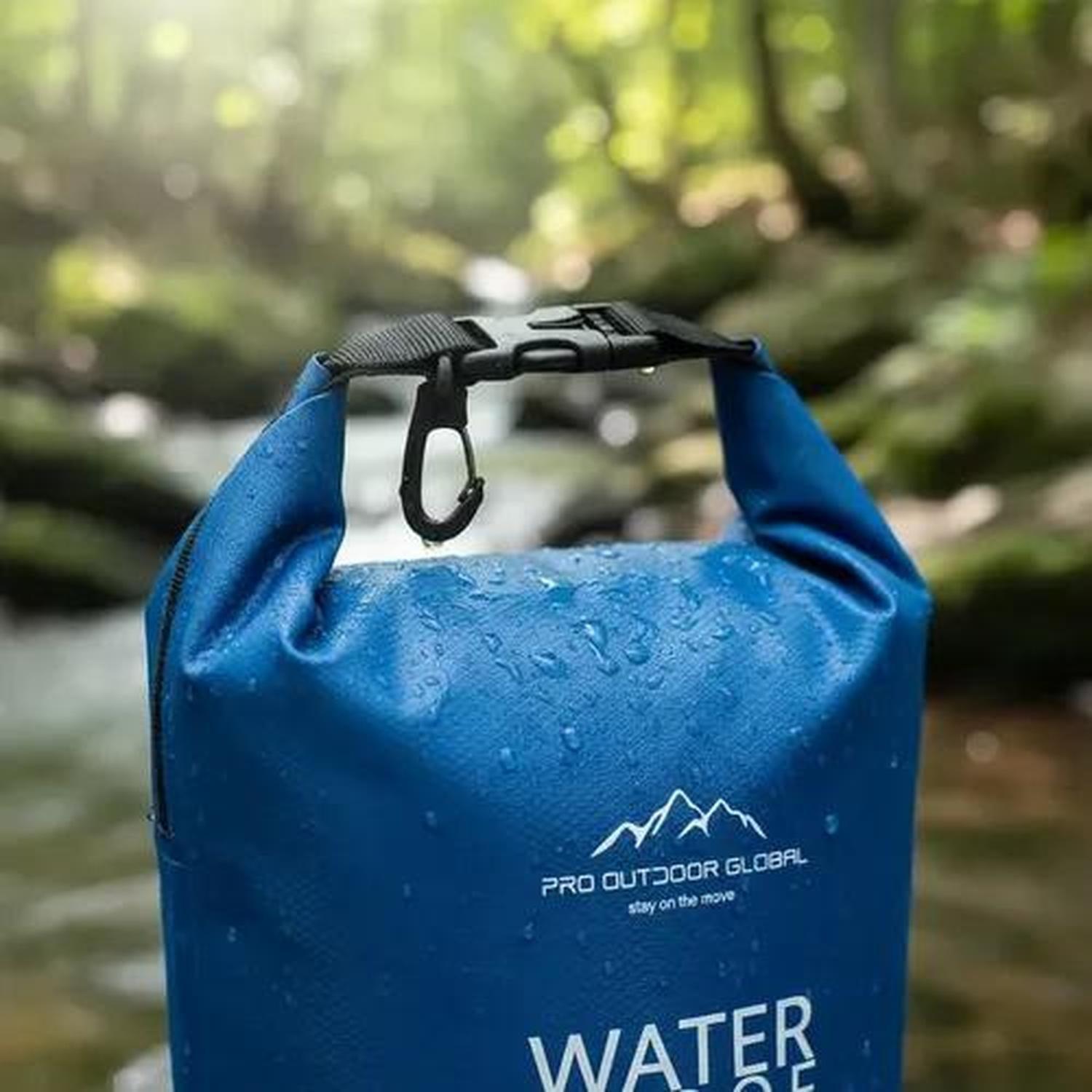 Bolsa Seca Contra Agua Impermeable Flotante Outdoor Camping Kayak 5L Azul-3