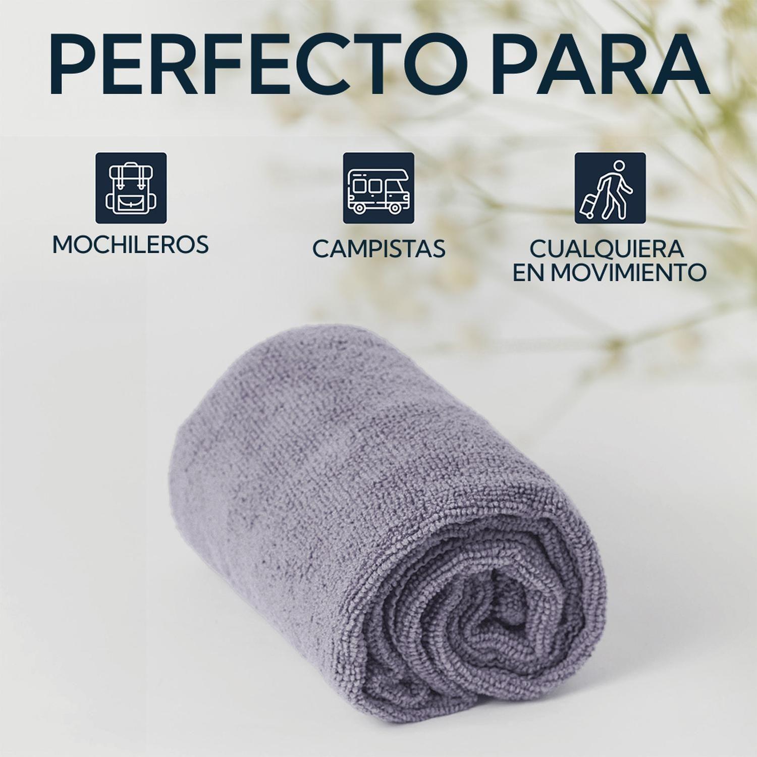 Pack Toallon y Toalla Microfibra Terry Gris-1