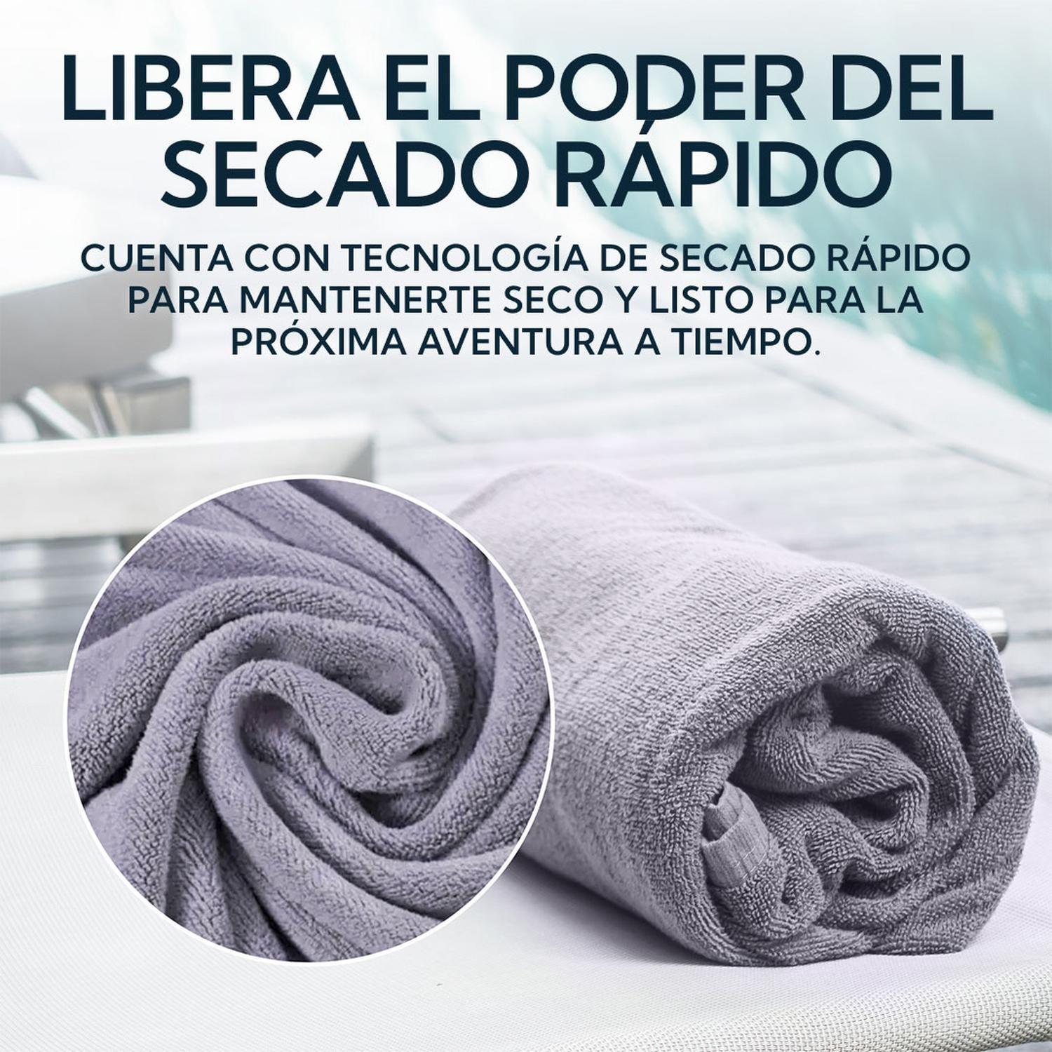Pack Toallon y Toalla Microfibra Terry Gris-2