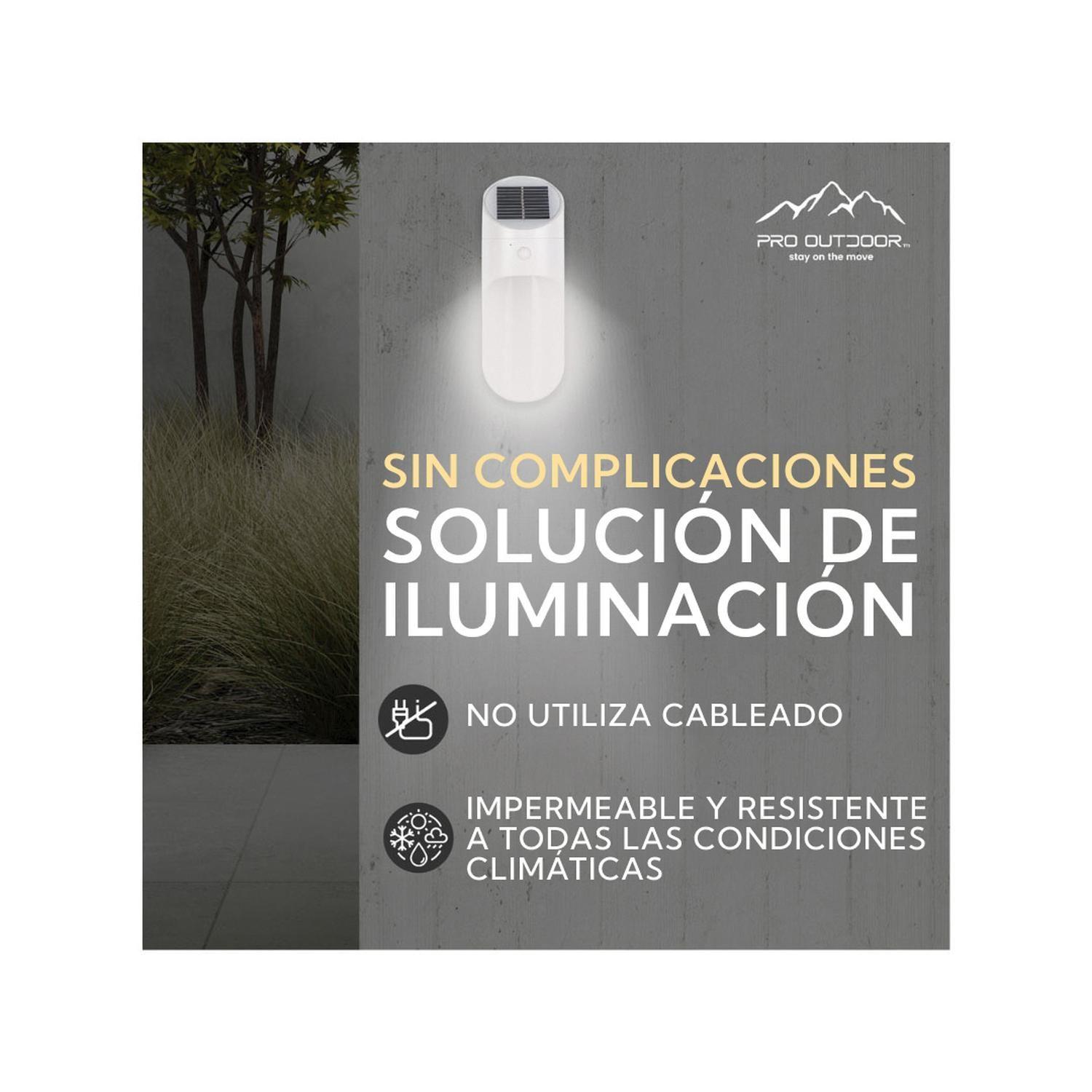 Pack 4 Aplique Led Solar Para Exterior Blanco-3