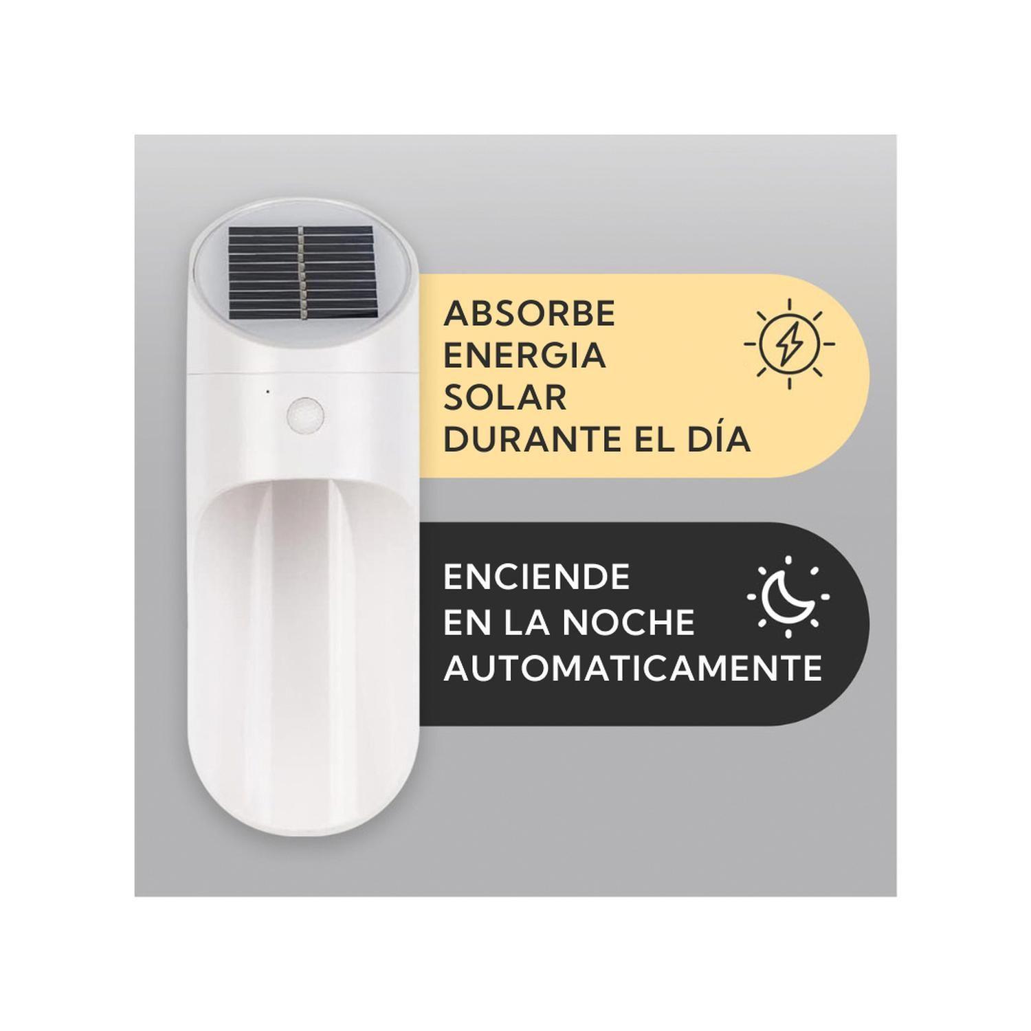 Pack 4 Aplique Led Solar Para Exterior Blanco-5