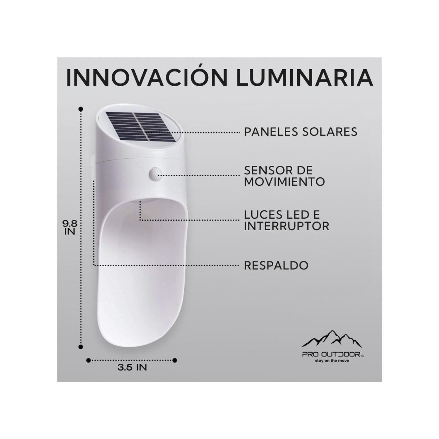 Pack 4 Aplique Led Solar Para Exterior Blanco-6