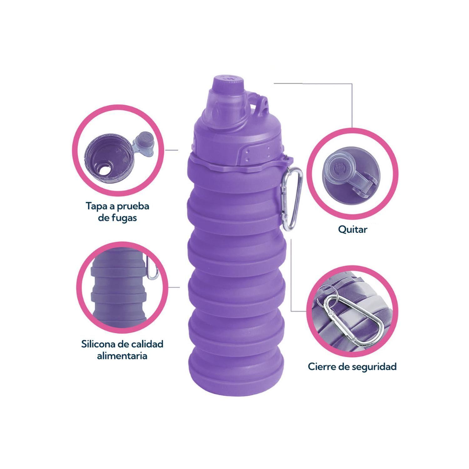Botella Plegable Morada 500 Ml Pro Outdoor-2