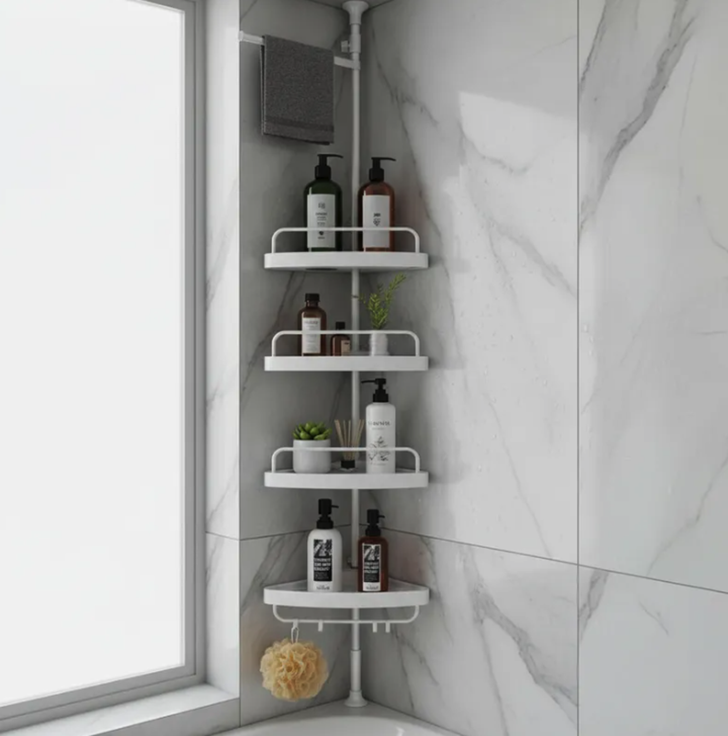 Esquinero Para Baño Blanco-2