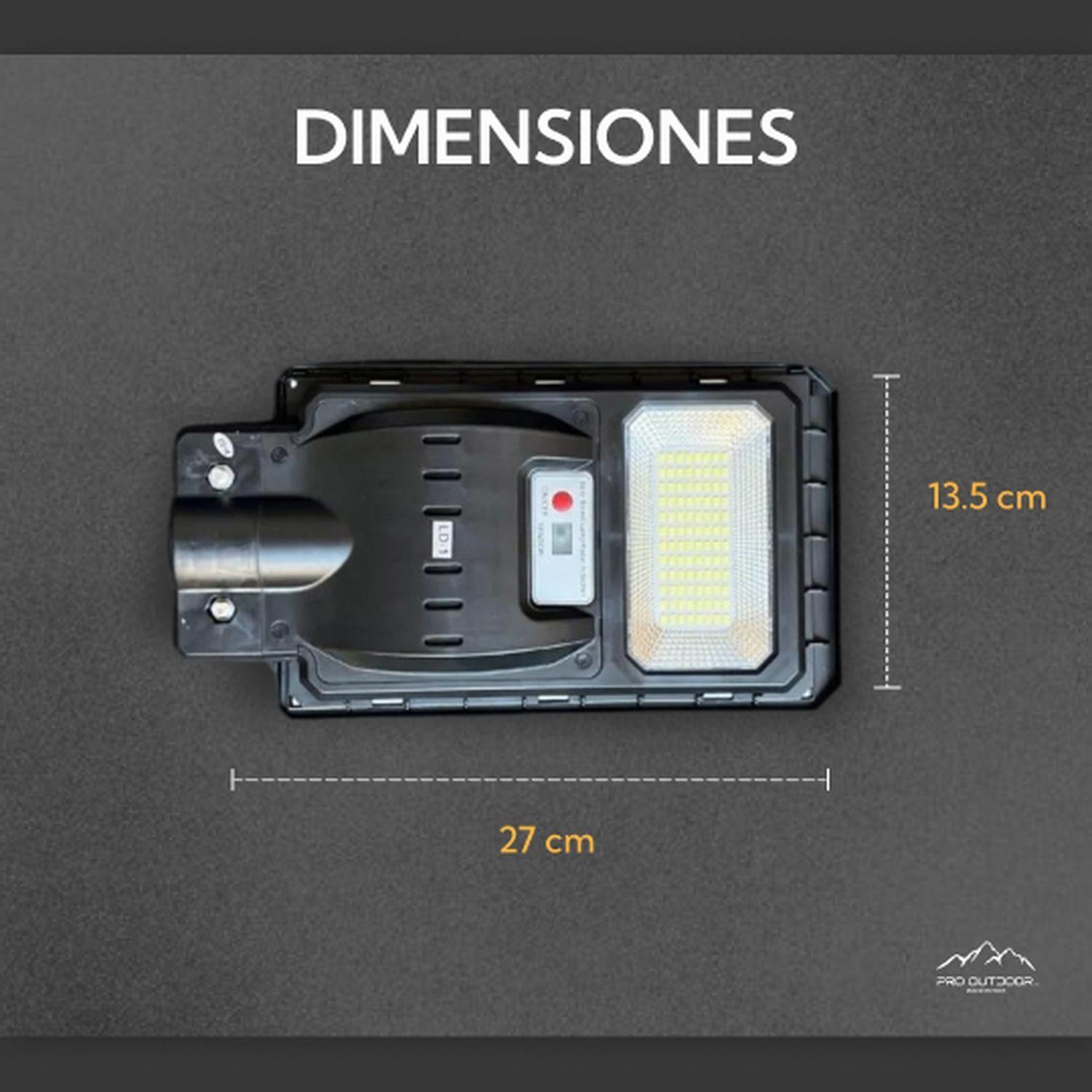 Pack 2 Luminaria Led 100 W Solar Contra Agua-8