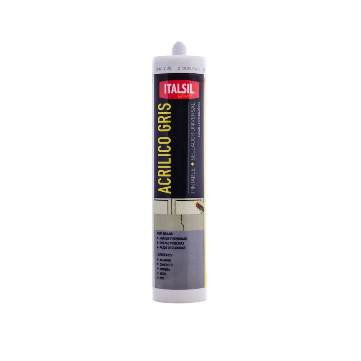 Sellador Acrílico Pintable Gris ITALSIL-0