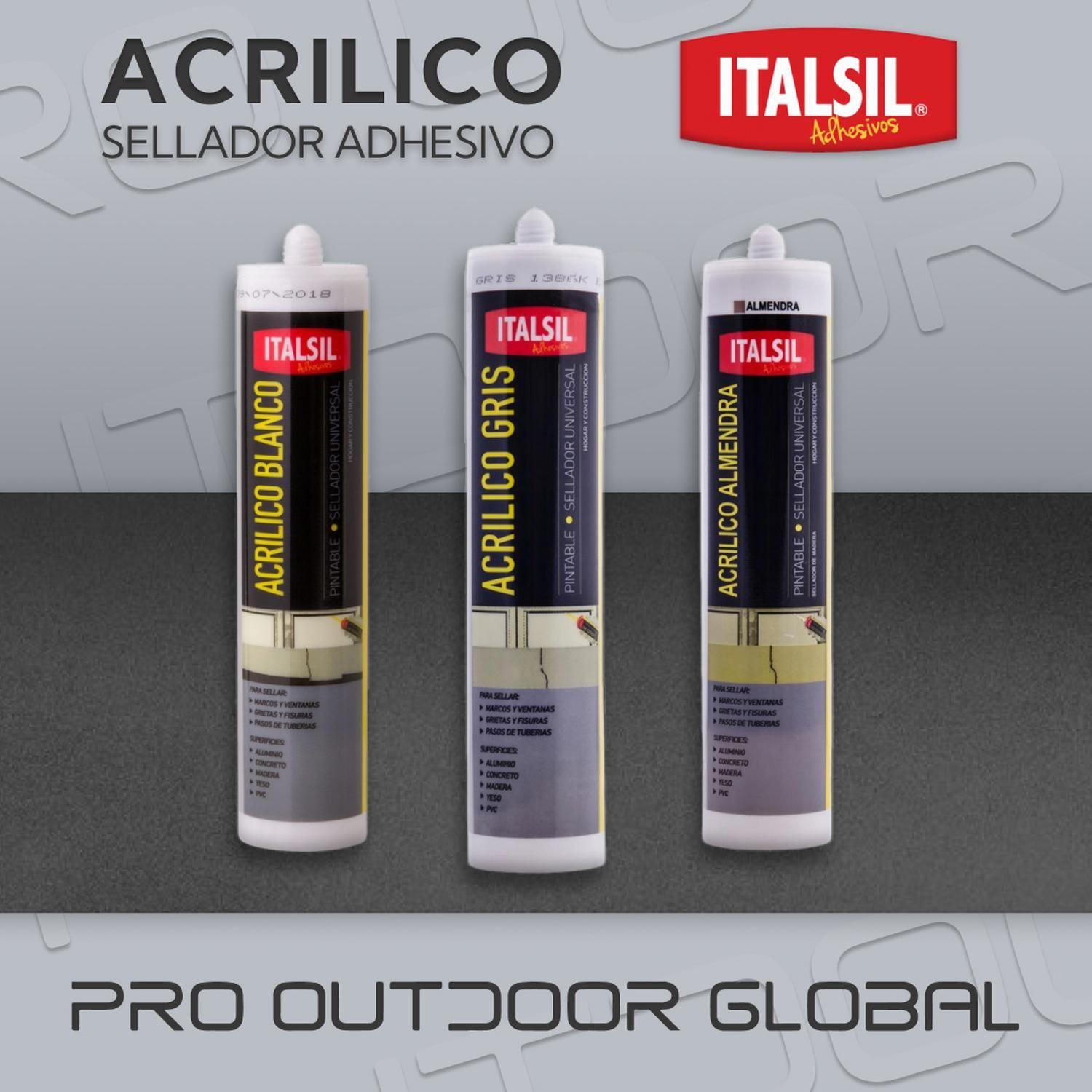 Sellador Acrílico Pintable Gris ITALSIL-1