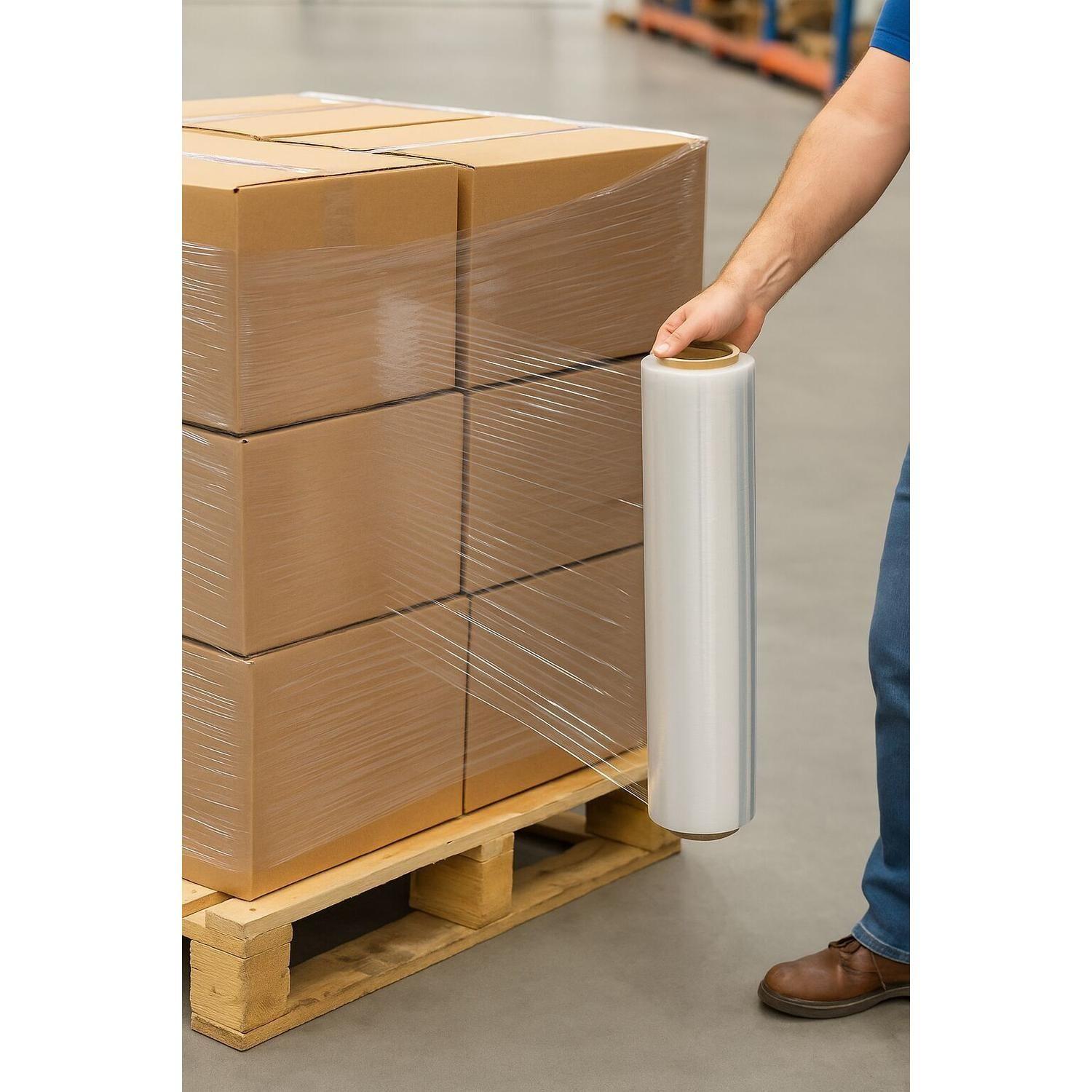 Rollo de Film Embalaje Transparente Plástico Stretch Paletizador Alusa-2