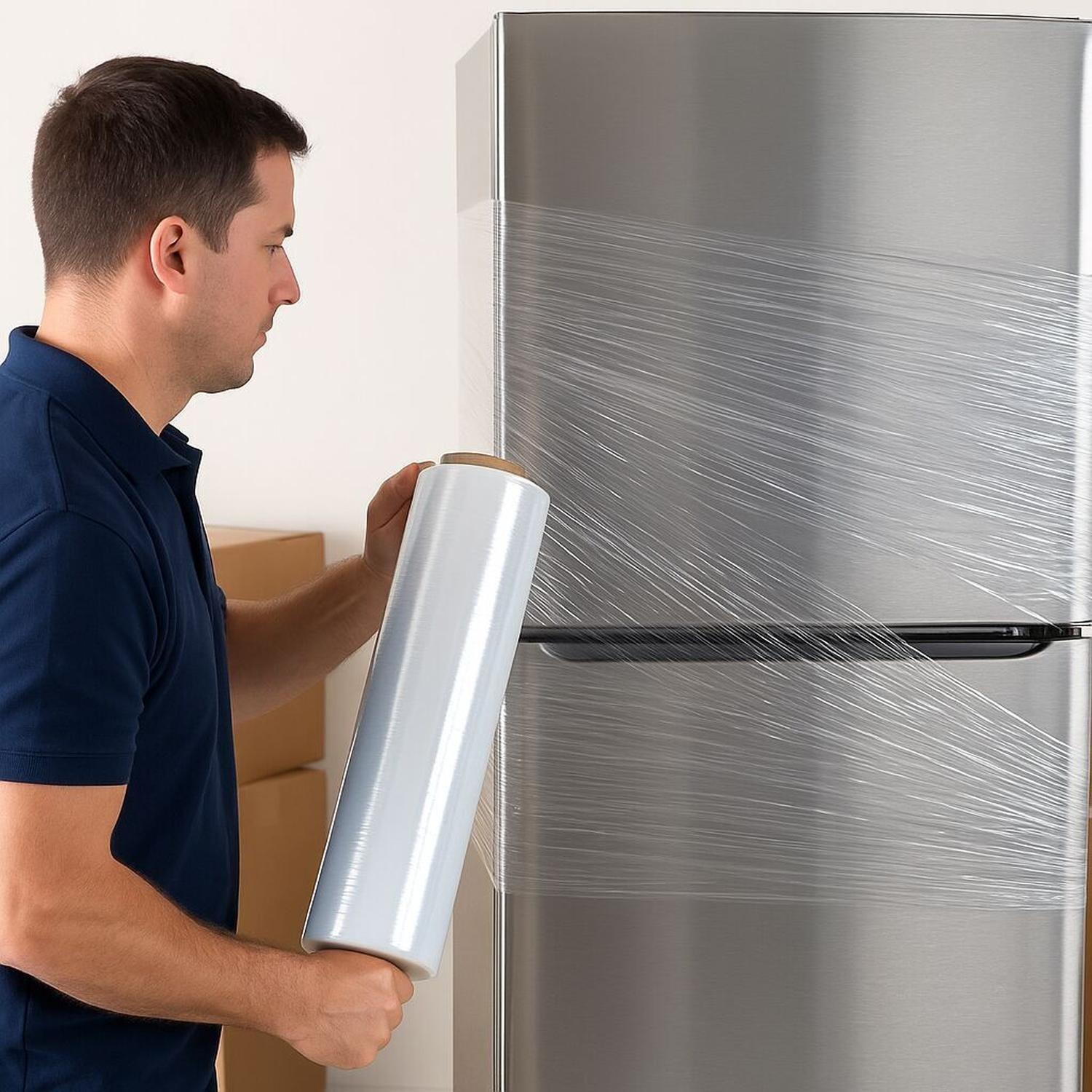 Rollo de Film Embalaje Transparente Plástico Stretch Paletizador Alusa-7