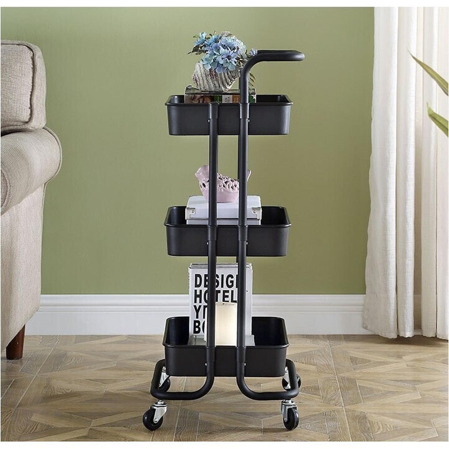 Carrito De Almacenamiento 3 Niveles Con Rueda-2