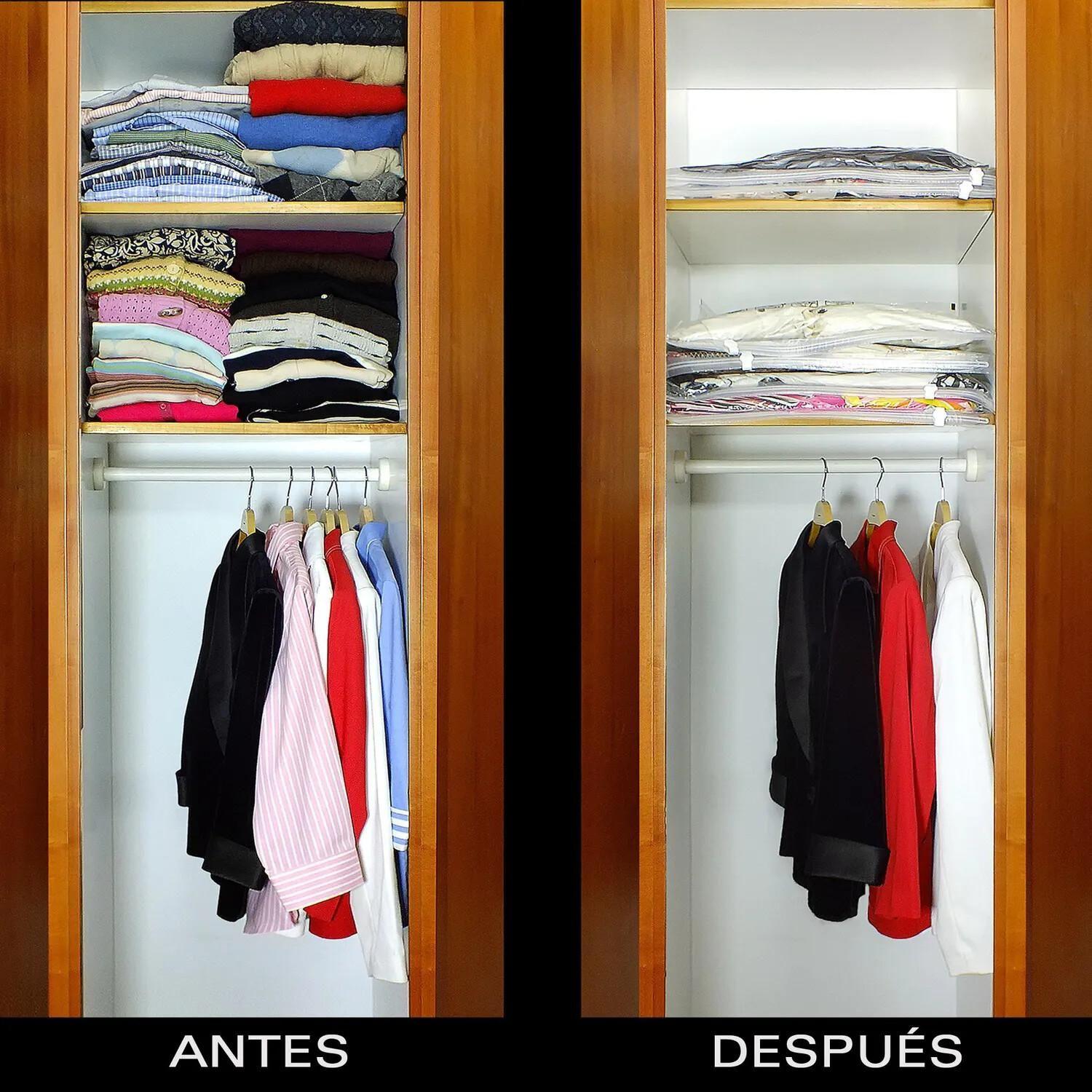 Pack 2 Bolsas Al Vacio Ahorro Espacio Para Ropa con Valvula-3