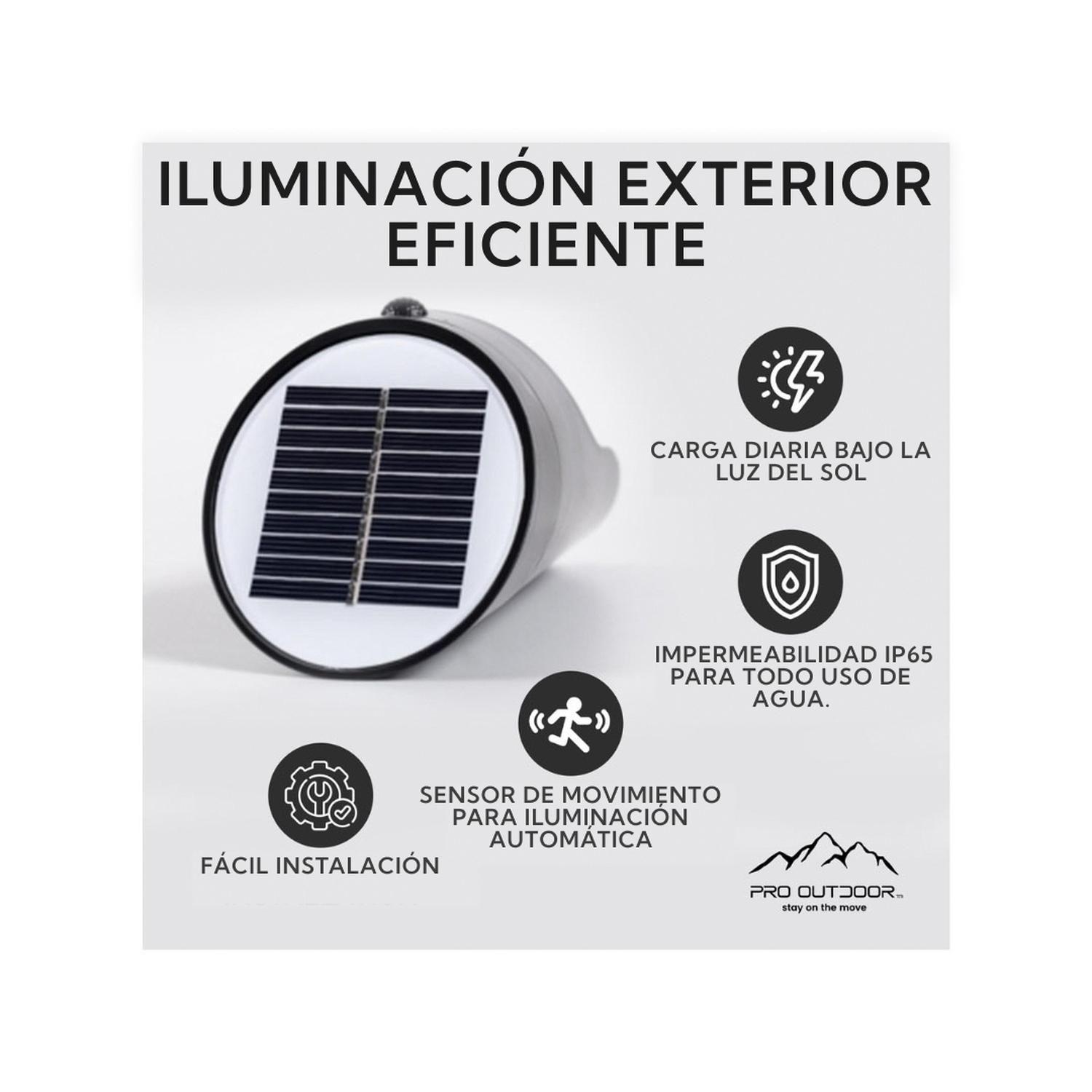 Pack 4 Aplique Led Solar Para Exterior Negro-6