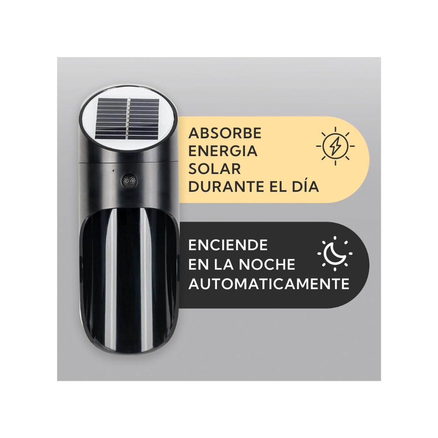 Pack 4 Aplique Led Solar Para Exterior Negro-7