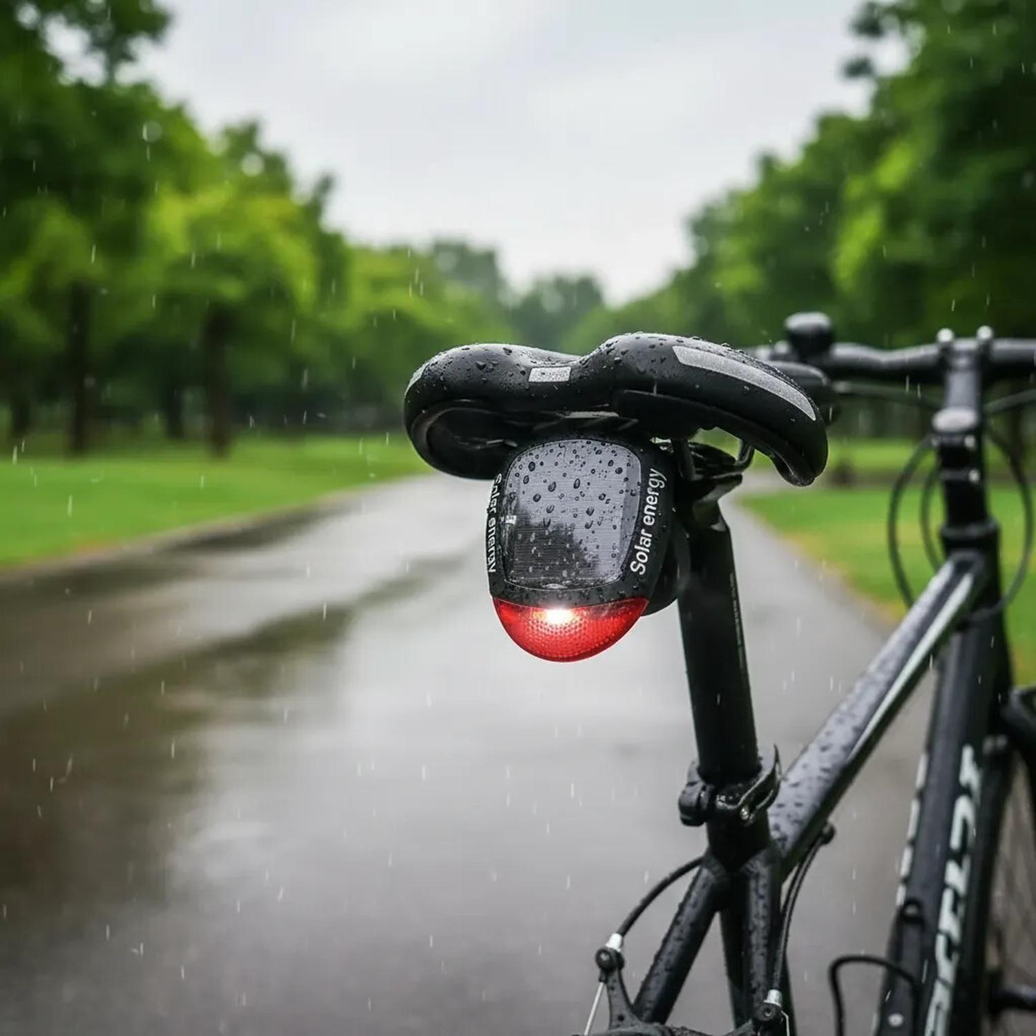 Luz Led Trasera Bicicleta Solar Contra Agua Recargable-4
