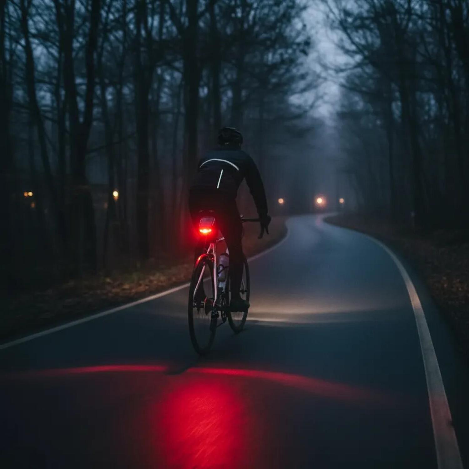 Luz Led Trasera Bicicleta Solar Contra Agua Recargable-5